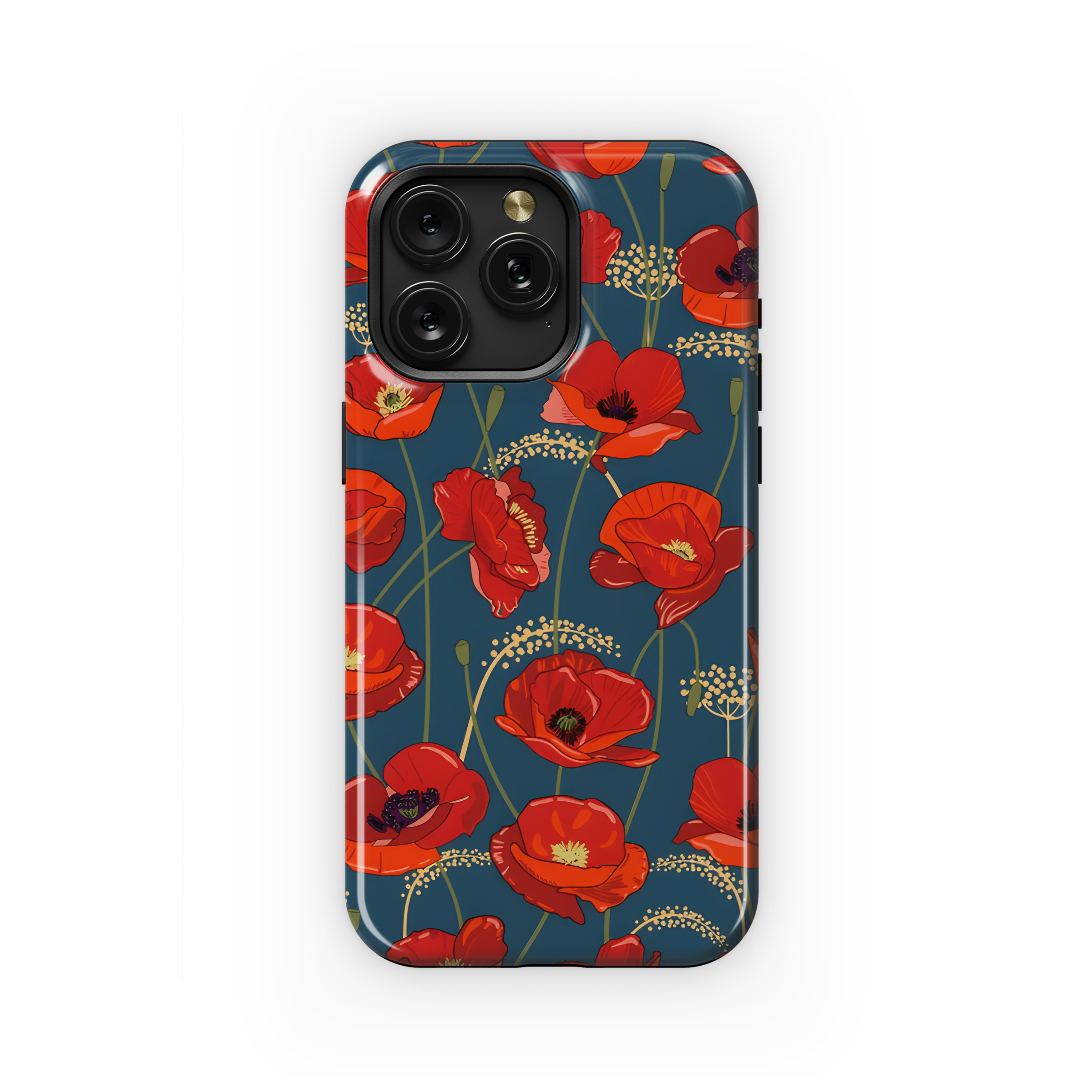 Bright Red Poppy Flowers Phone Case iPhone Samsung Cover Pixel 2570