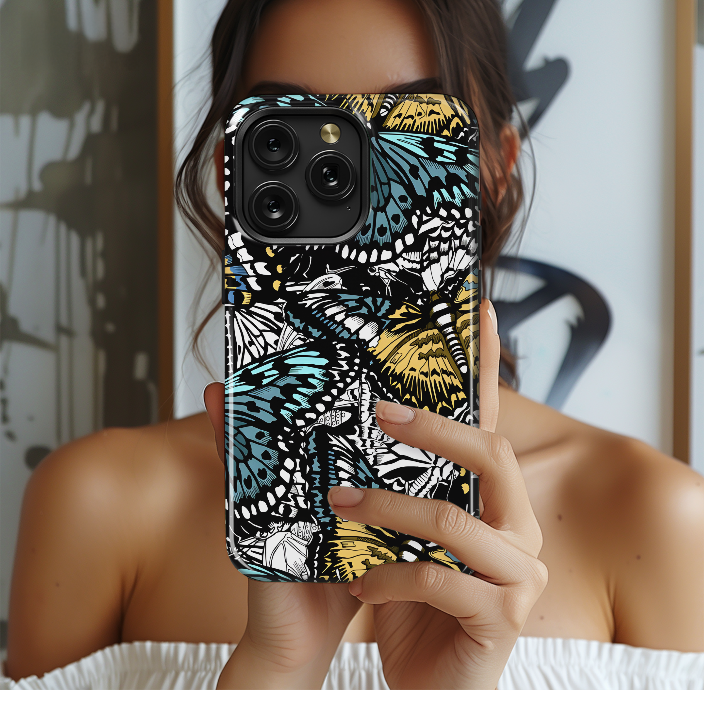 Butterfly Pattern Phone Case iPhone Samsung Cover Pixel 2440