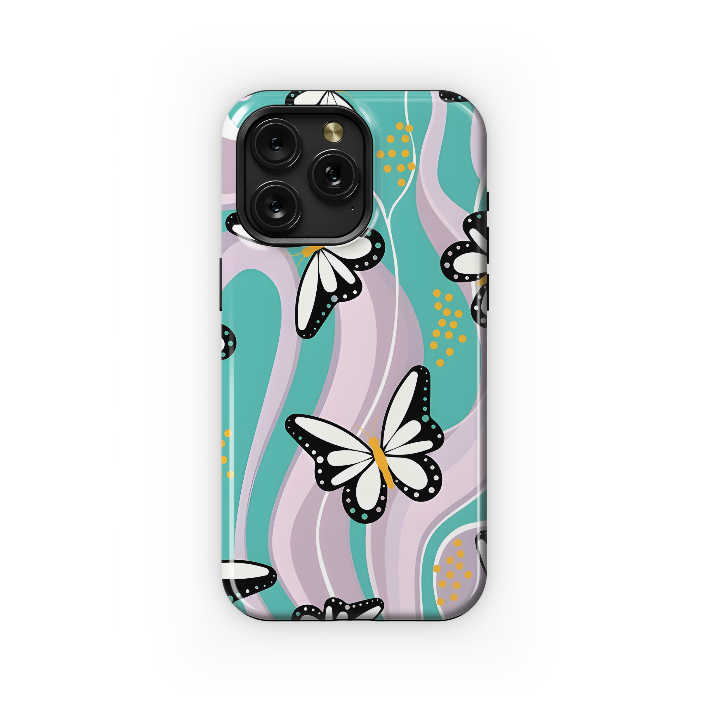 Butterfly Wavy Phone Case iPhone Samsung Cover Pixel 3948