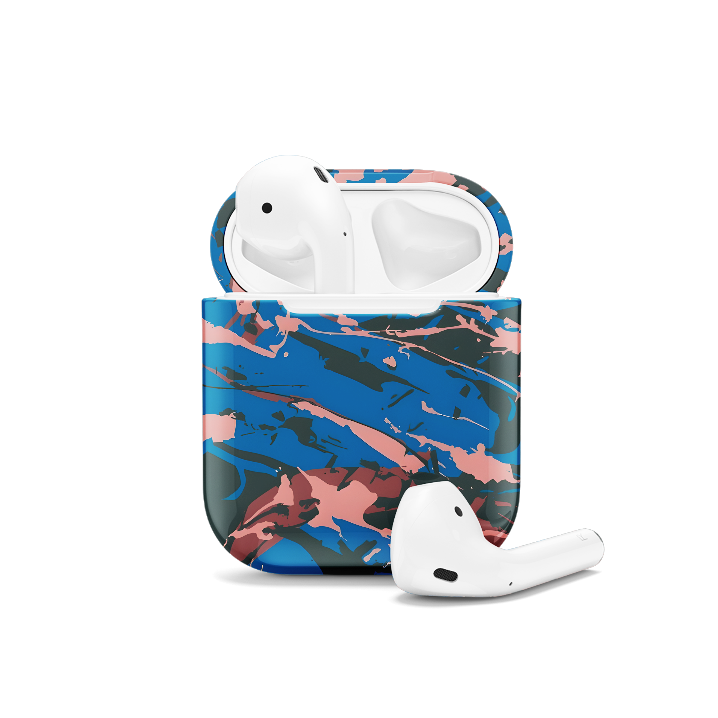 Camo Seamless Pattern Brush Camouflage AirPods Case AirPods Pro AirPods Pro 2 AirPods 3 AirPods 2 Glossy 2204