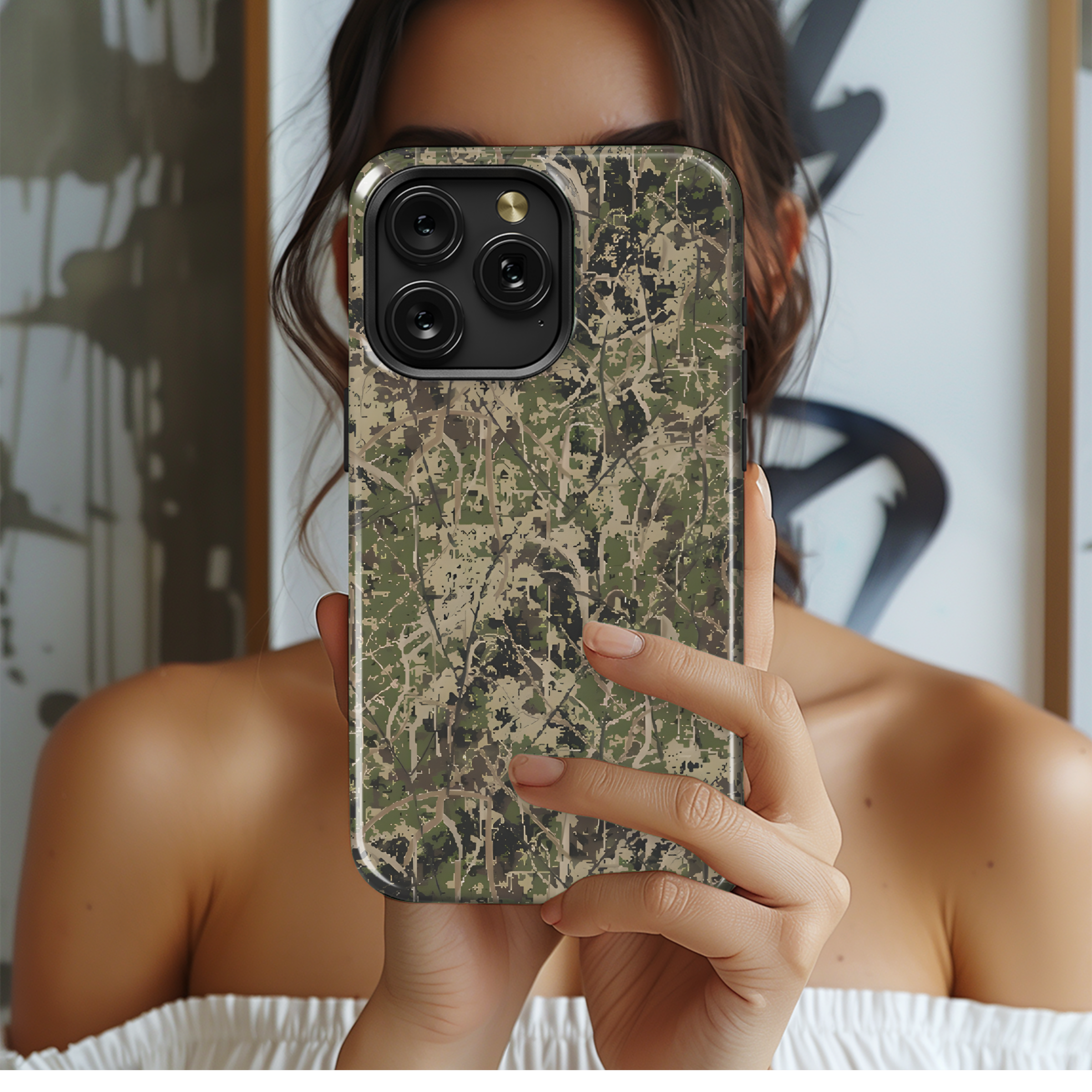 Camo Seamless Phone Case iPhone Samsung Cover Pixel 2543