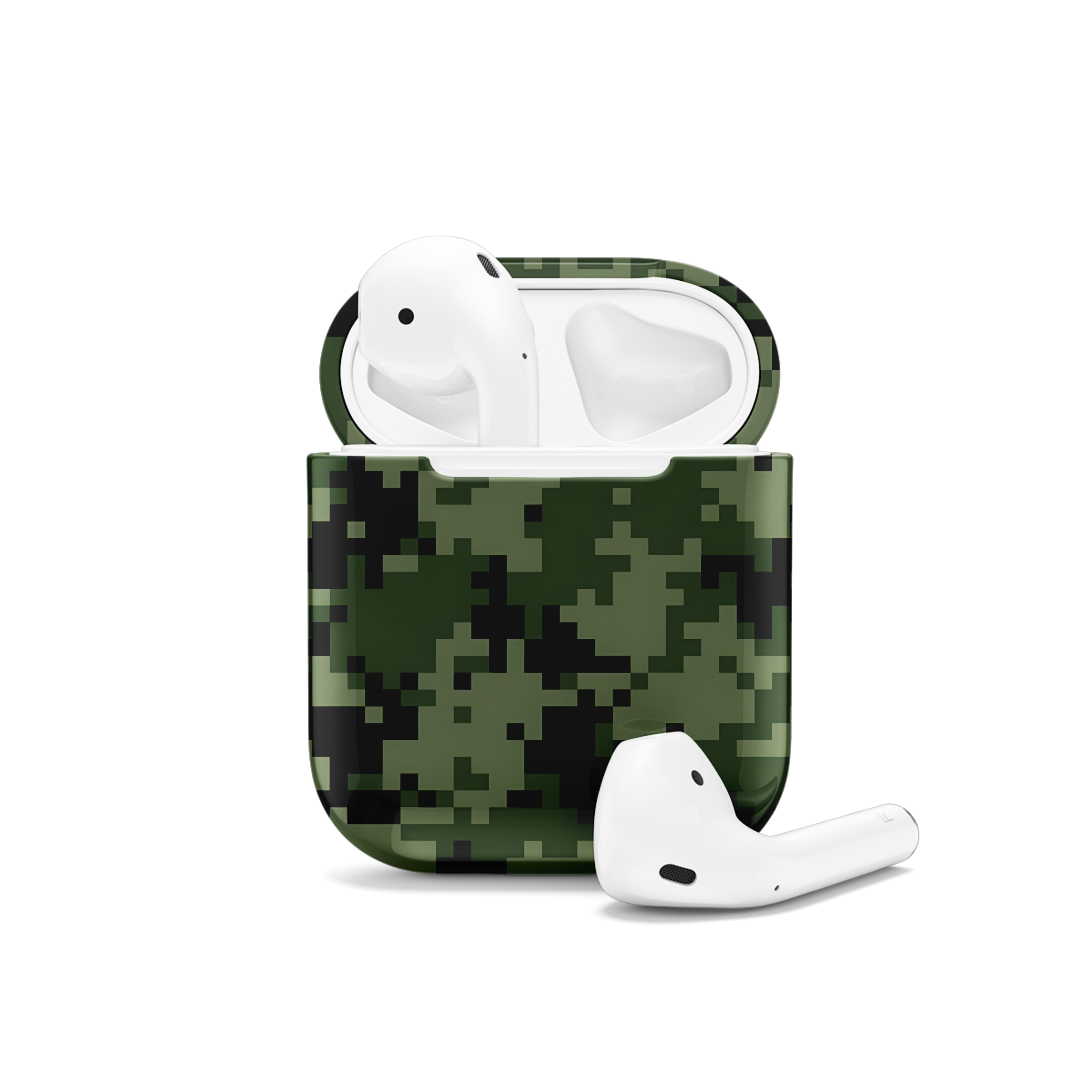 Camouflage Pattern Tiles Woodland AirPods Case AirPods Pro AirPods Pro 2 AirPods 3 AirPods 2 Glossy 2205