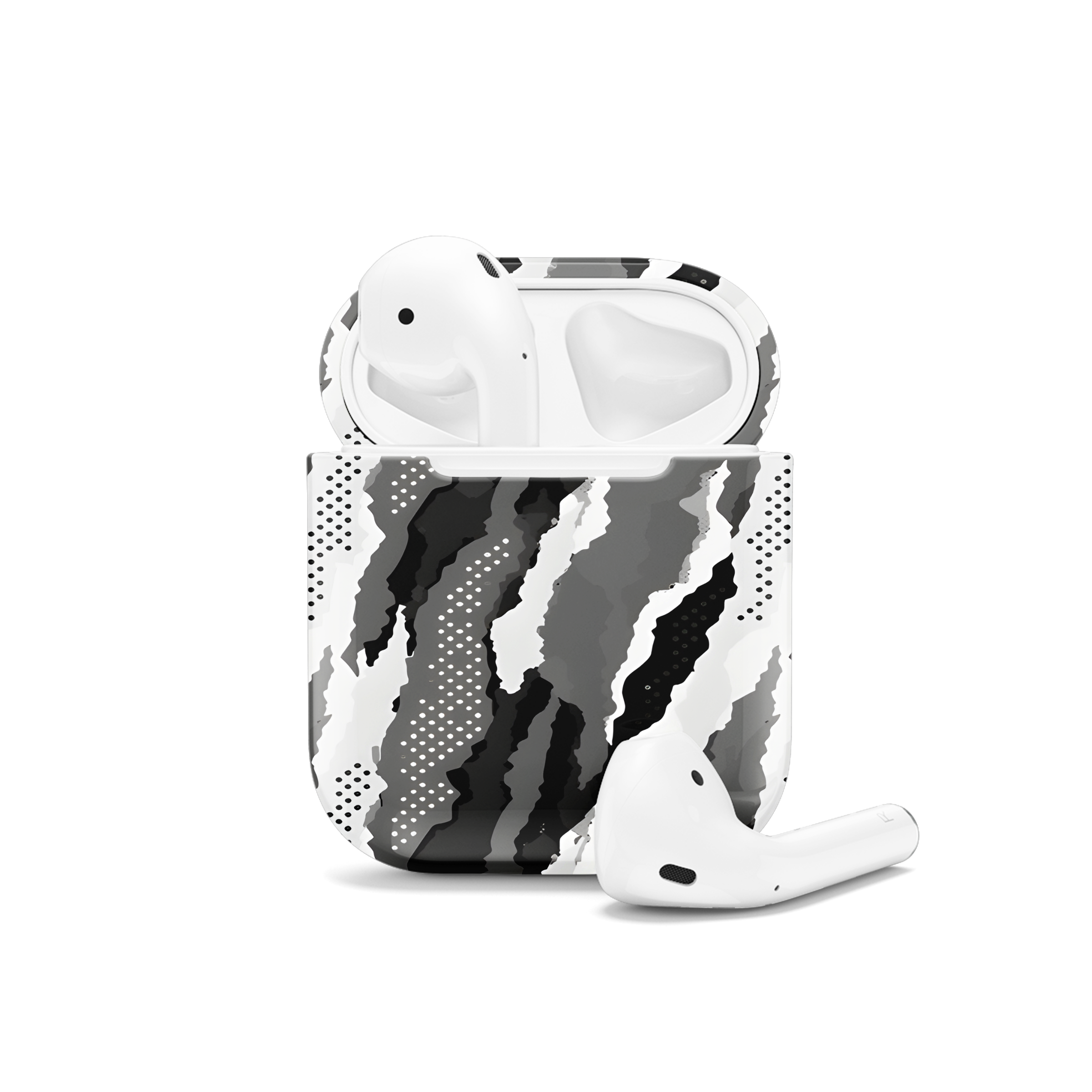 Camouflage Print Seamless Grey AirPods Case AirPods Pro AirPods Pro 2 AirPods 3 AirPods 2 Glossy 2206