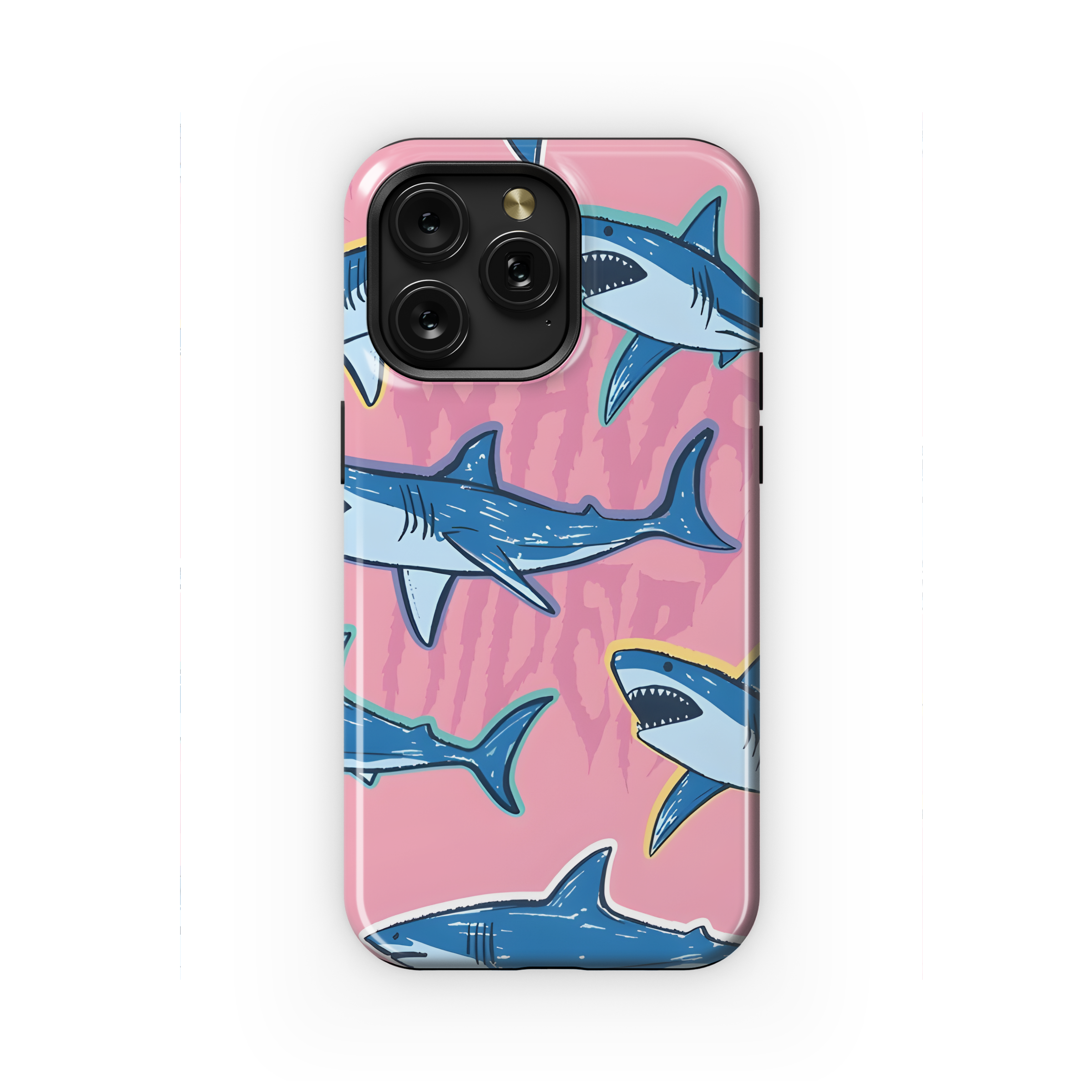 Cartoon Sharks Seamless Pattern for Boys Phone Case iPhone Samsung Cover Pixel 2263