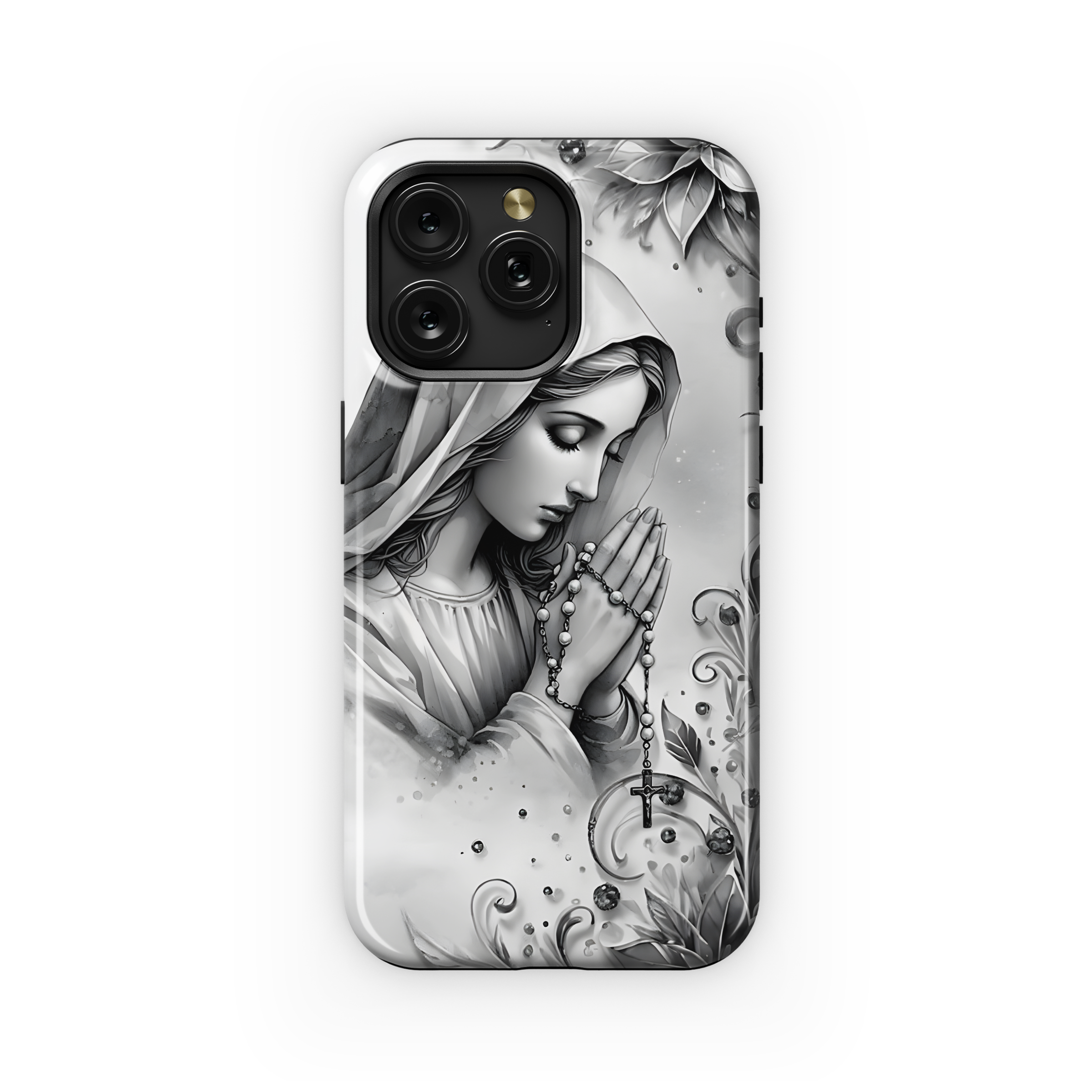 Catholic Christian Floral Phone Case iPhone Samsung Cover Pixel 2010