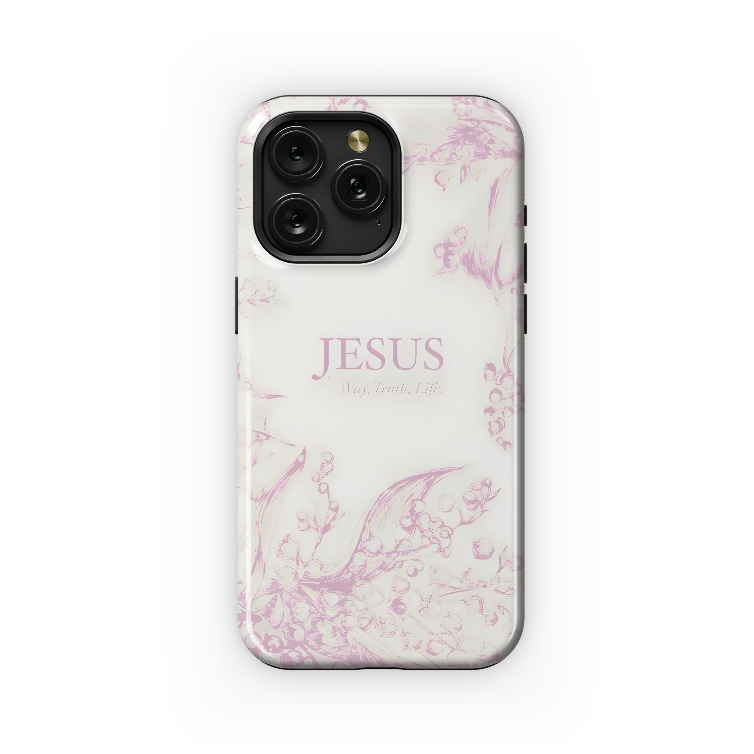 Catholic Christian Jesus Pink Coquette Phone Case iPhone Samsung Cover Pixel 2007