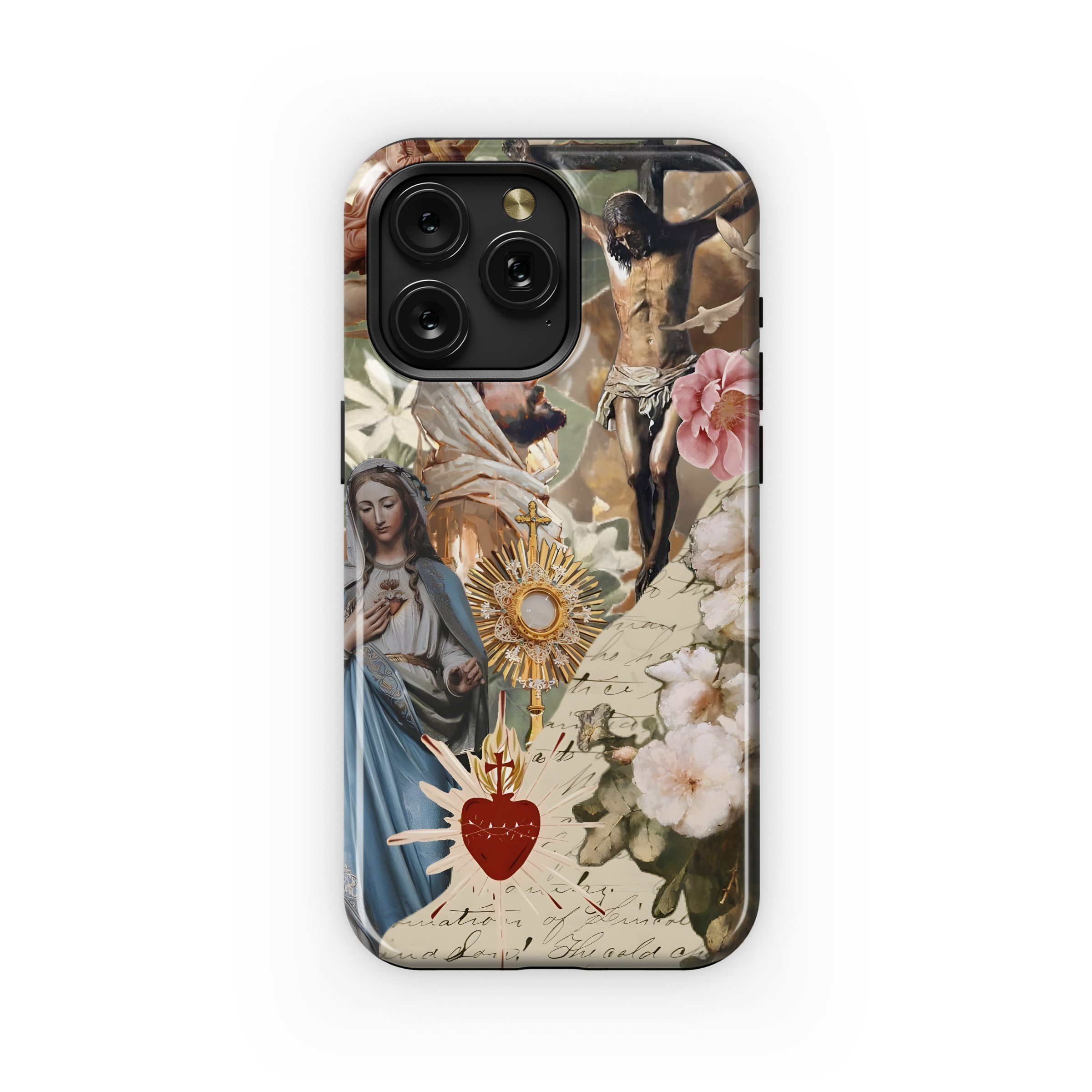 Catholic Christian Jesus Renaissance Collage Phone Case iPhone Samsung Cover Pixel 1994