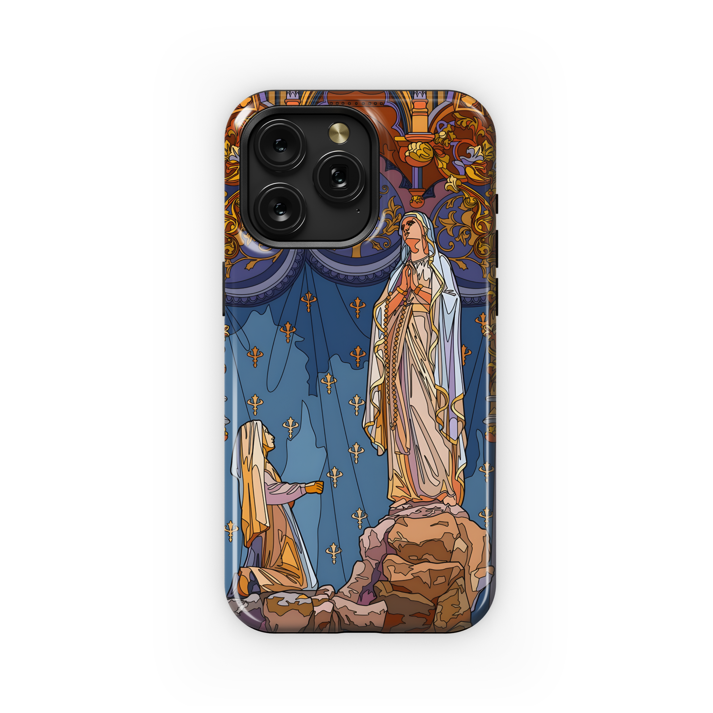 Catholic Christian Mosaic Phone Case iPhone Samsung Cover Pixel 2019