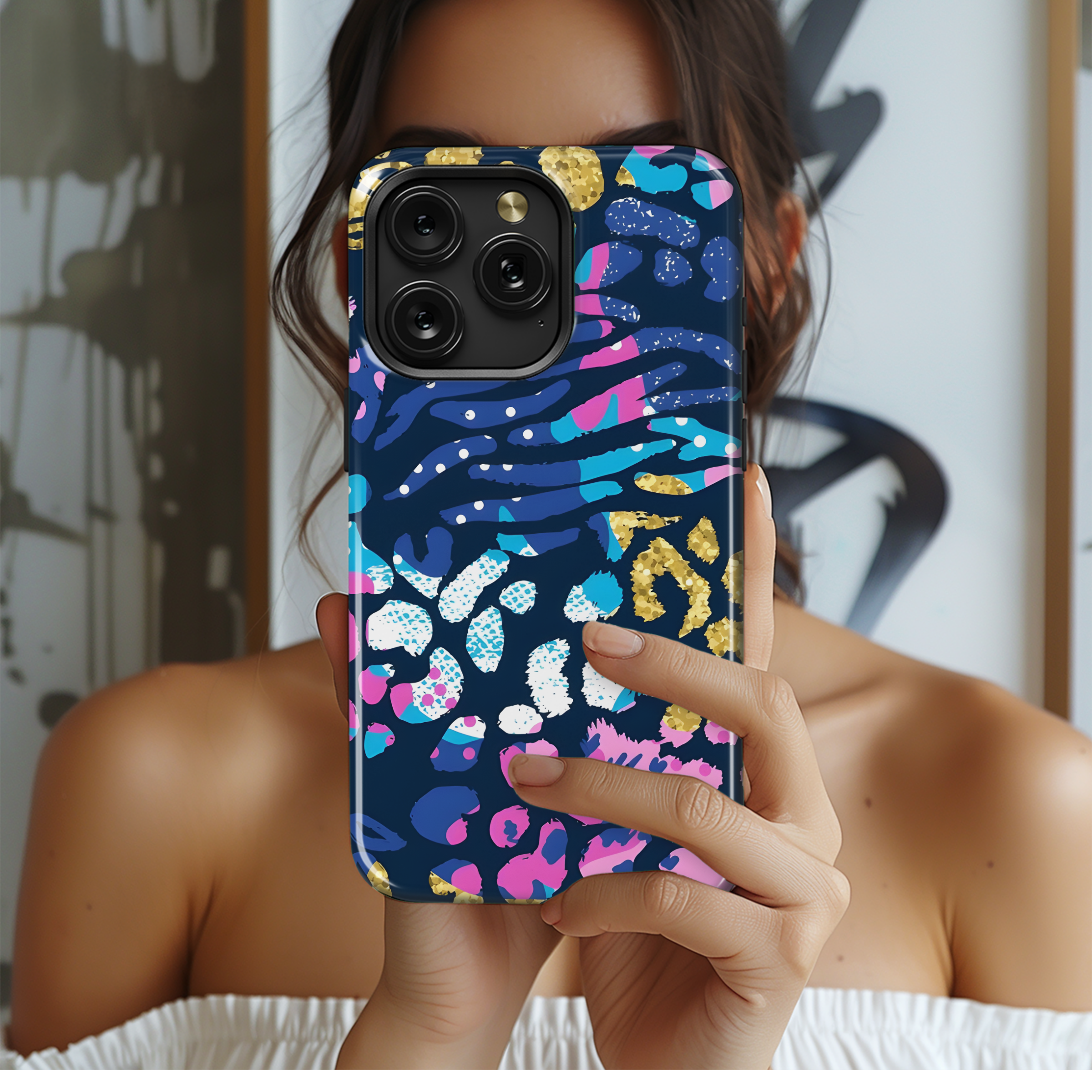 Chaotic Animal Print Phone Case iPhone Samsung Cover Pixel 2504