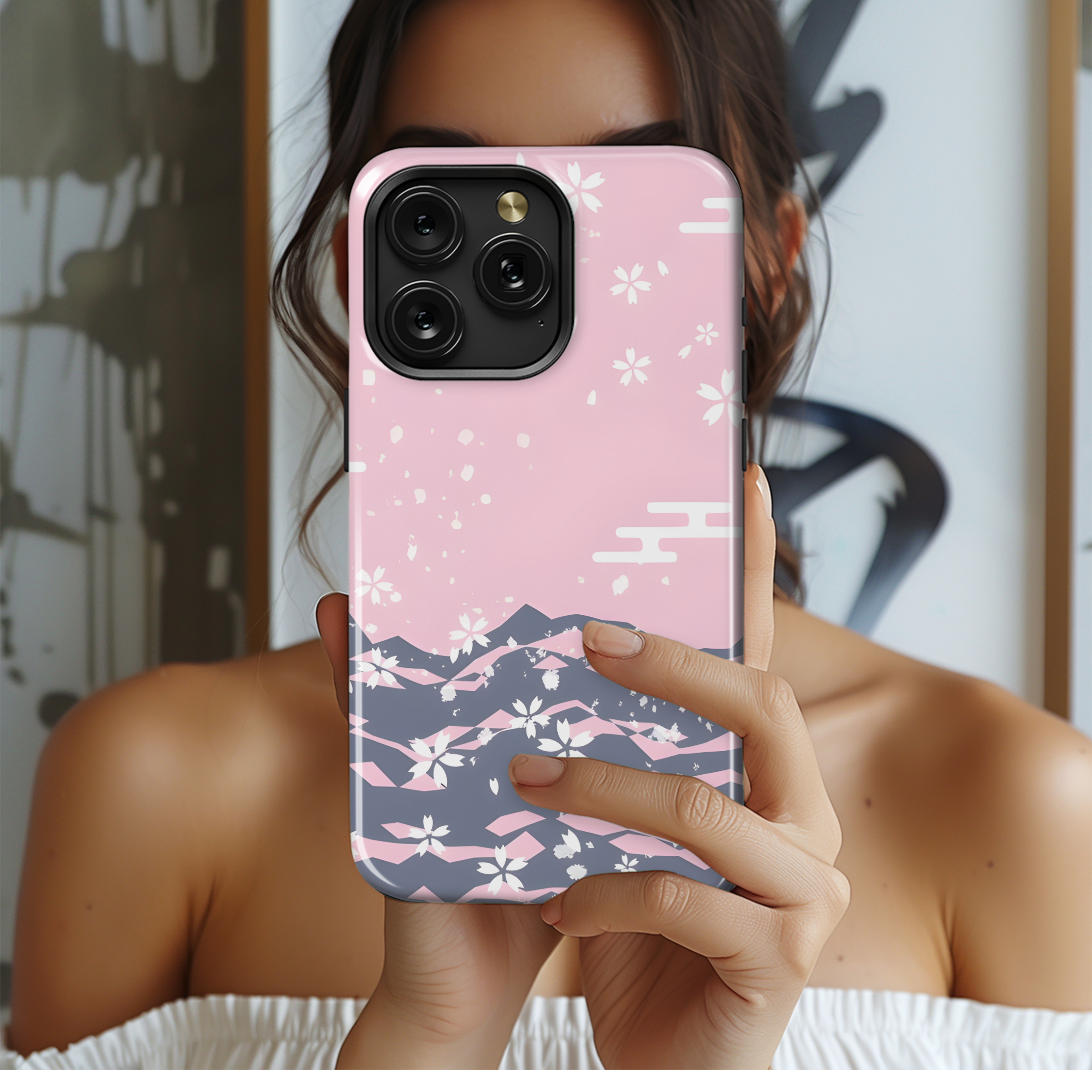 Cherry Blossom Nengajo Phone Case iPhone Samsung Cover Pixel 2224