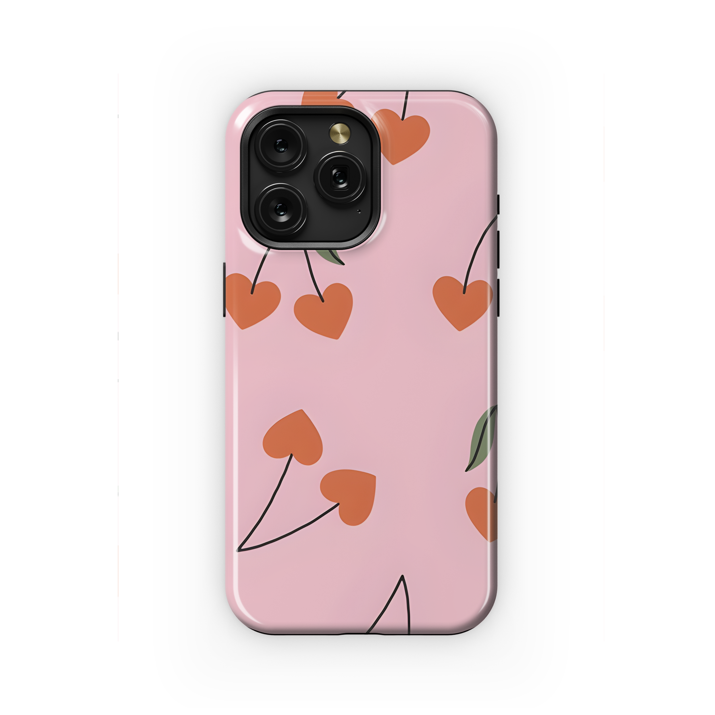 Cherry Hearts Valentine's Seamless Pattern Phone Case iPhone Samsung Cover Pixel 2148