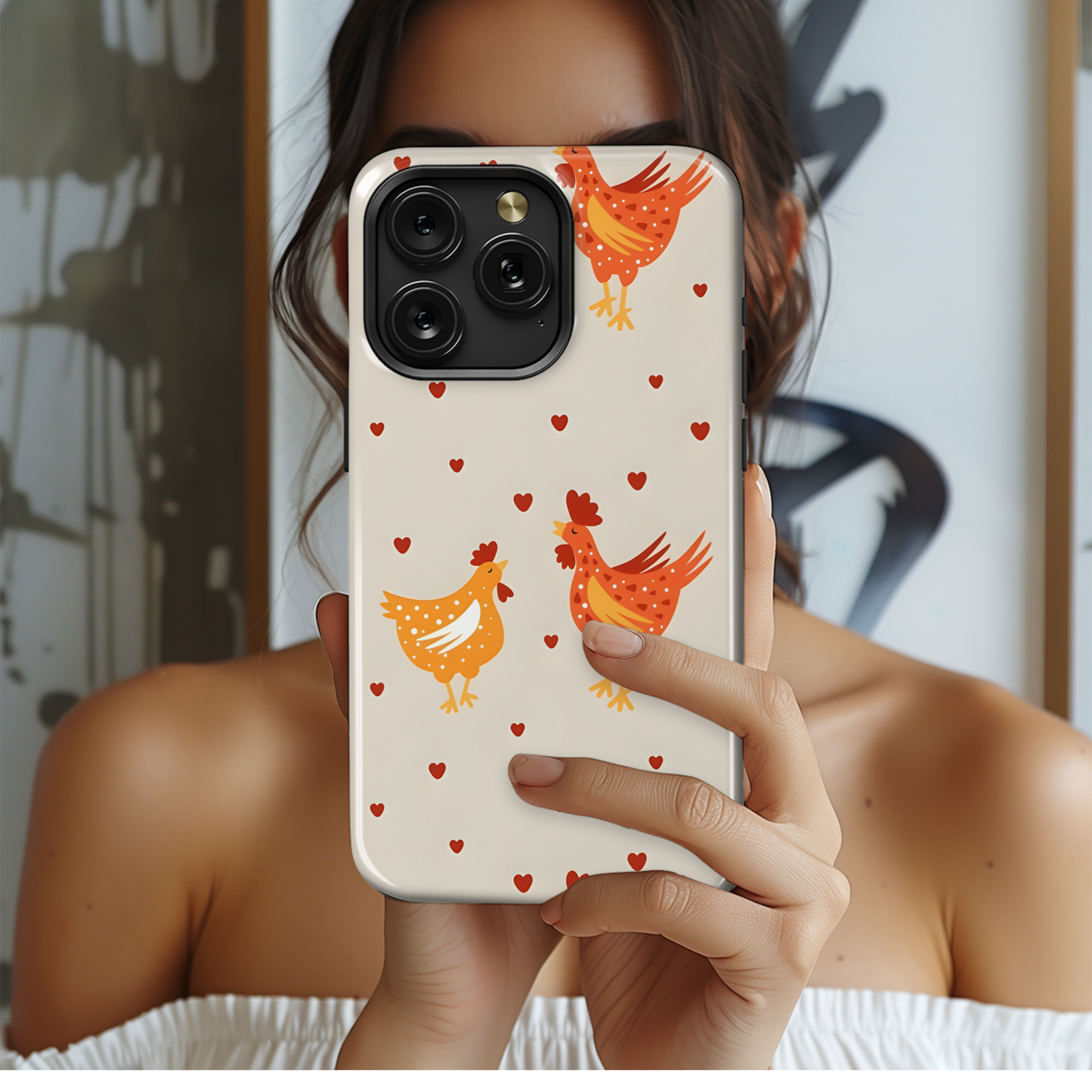 Chicken love Phone Case iPhone Samsung Cover Pixel 2614