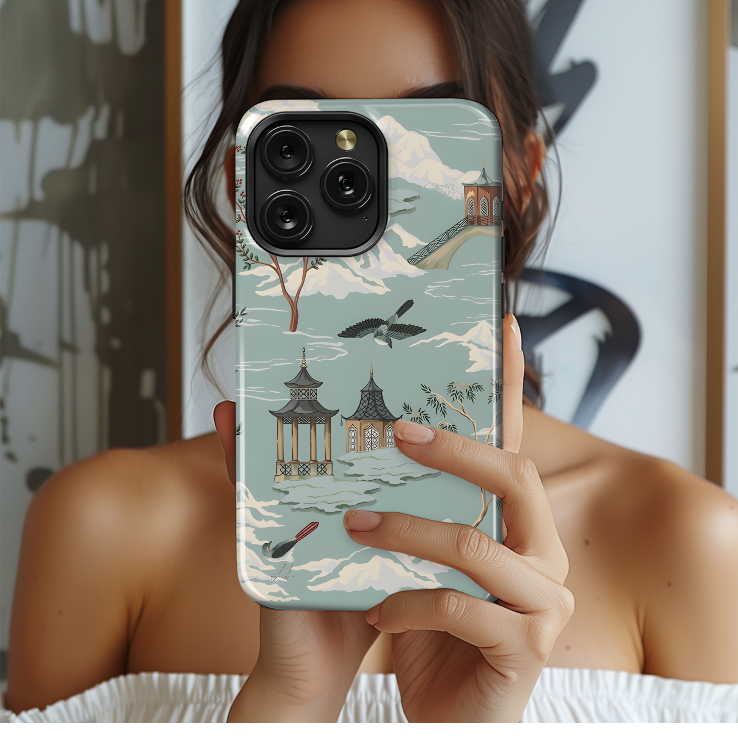 Chinese Pagoda Phone Case iPhone Samsung Cover Pixel 2613