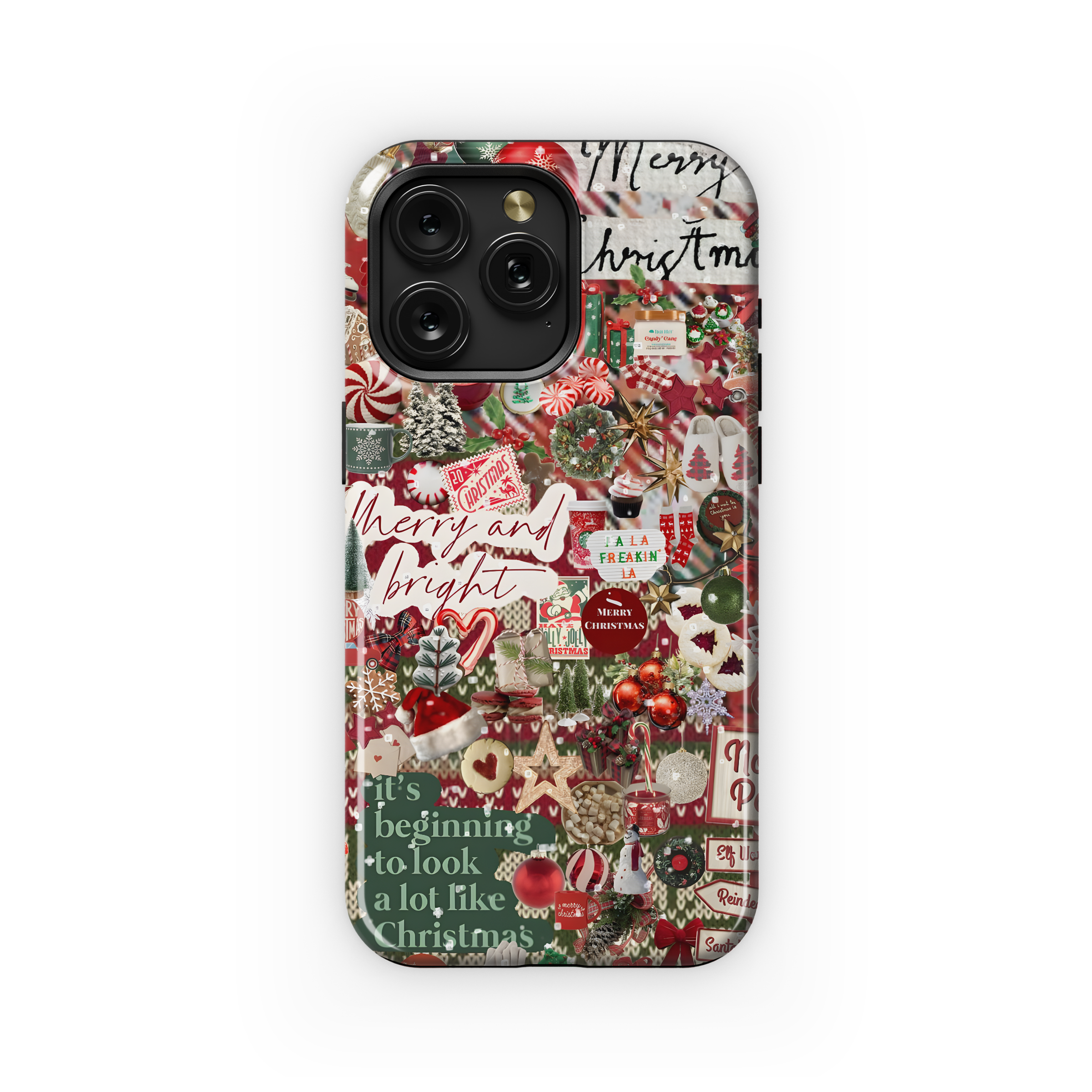 Christmas Collage Winter Phone Case iPhone Samsung Cover Pixel 2578