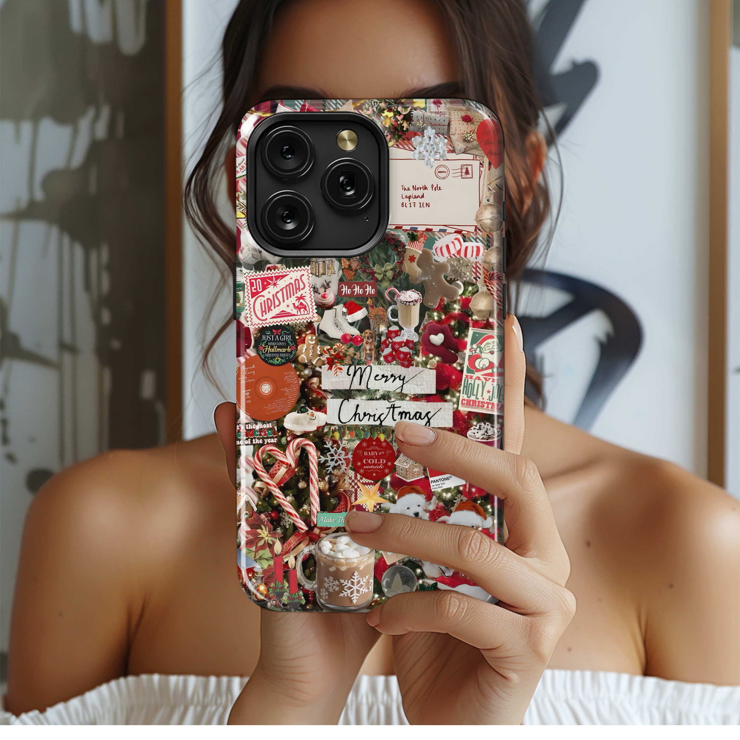 Christmas Collage Winter Phone Case iPhone Samsung Cover Pixel 2579