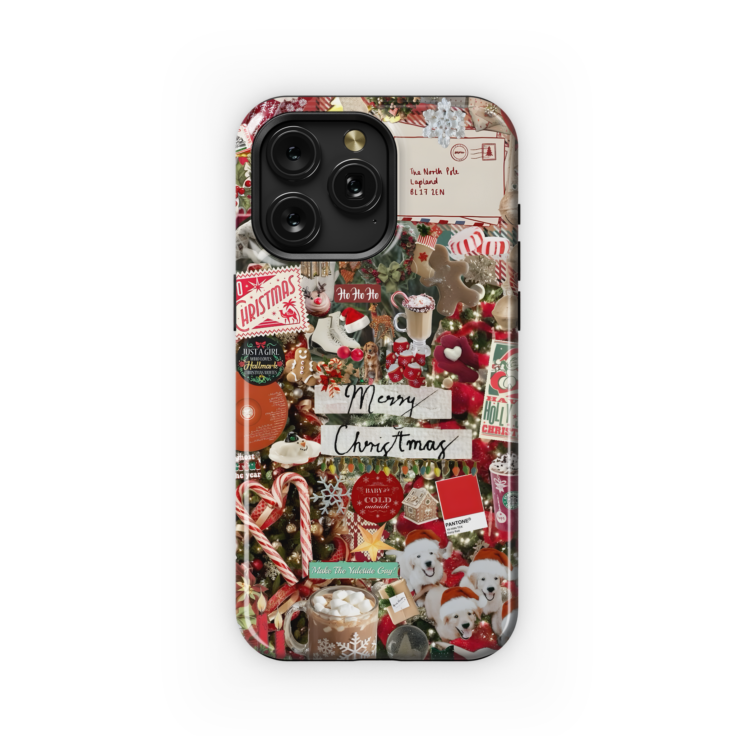 Christmas Collage Winter Phone Case iPhone Samsung Cover Pixel 2579