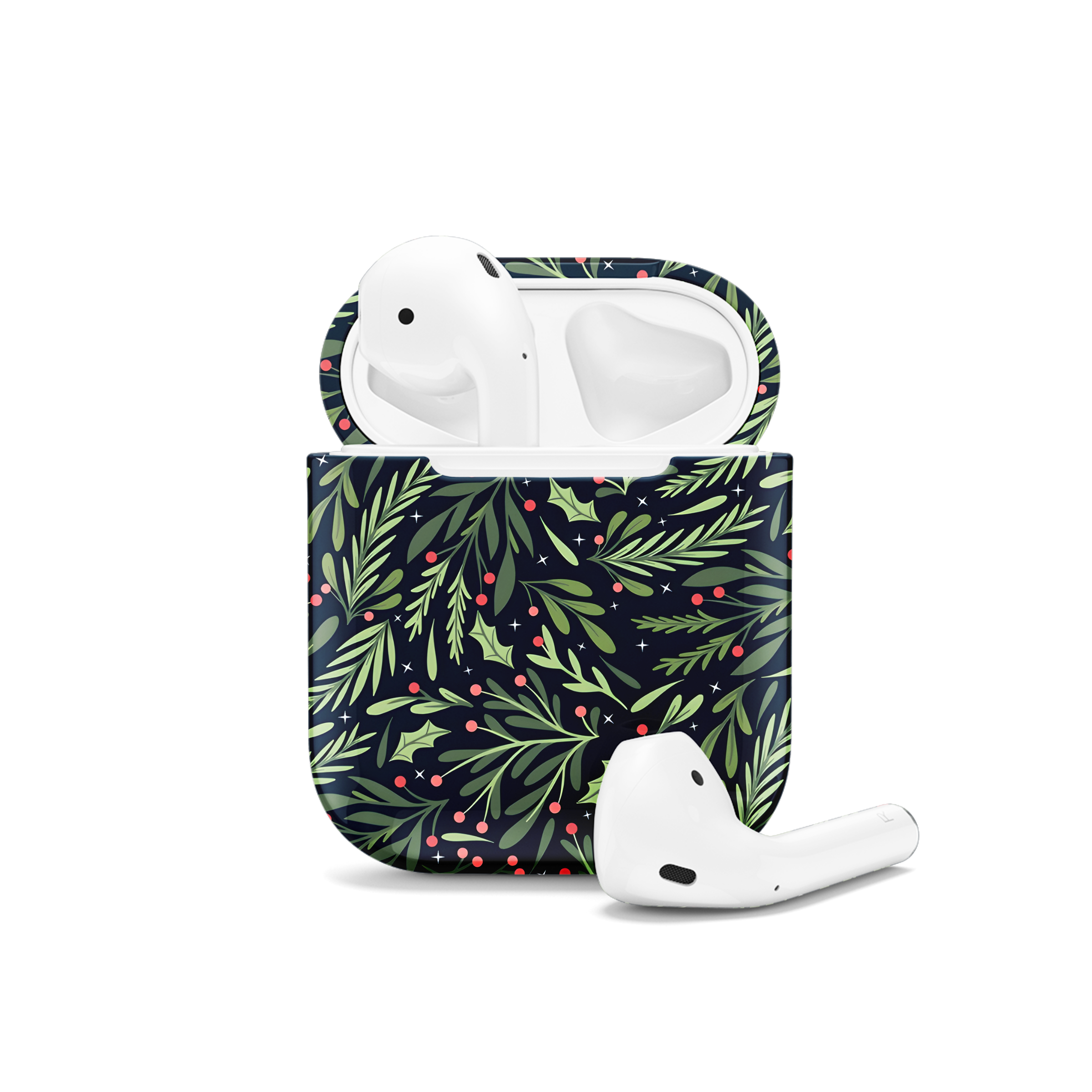 Christmas Foliage Botanical Seamless Pattern AirPods Case AirPods Pro AirPods Pro 2 AirPods 3 AirPods 2 Glossy 2129