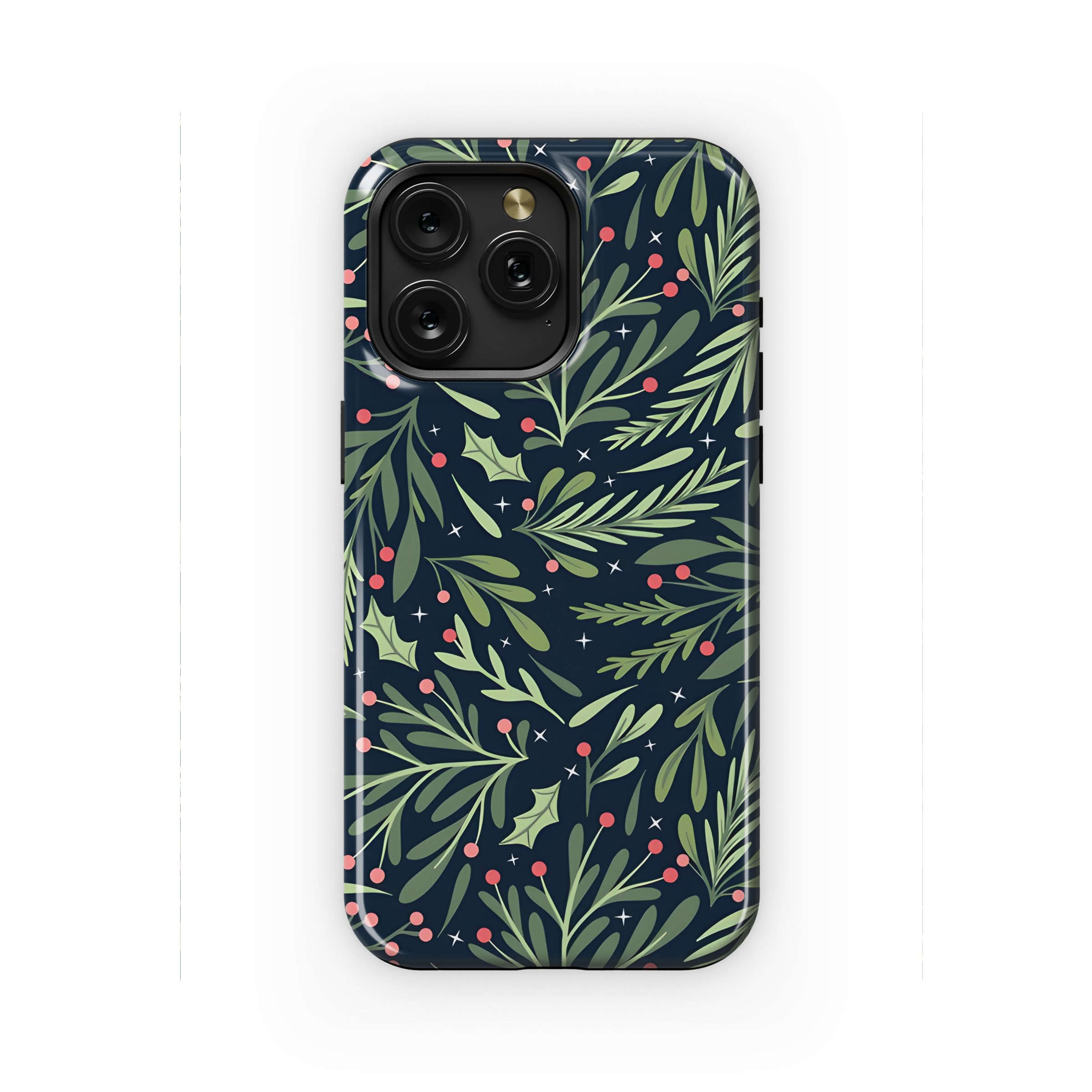 Christmas Foliage Botanical Seamless Pattern Phone Case iPhone Samsung Cover Pixel 2129