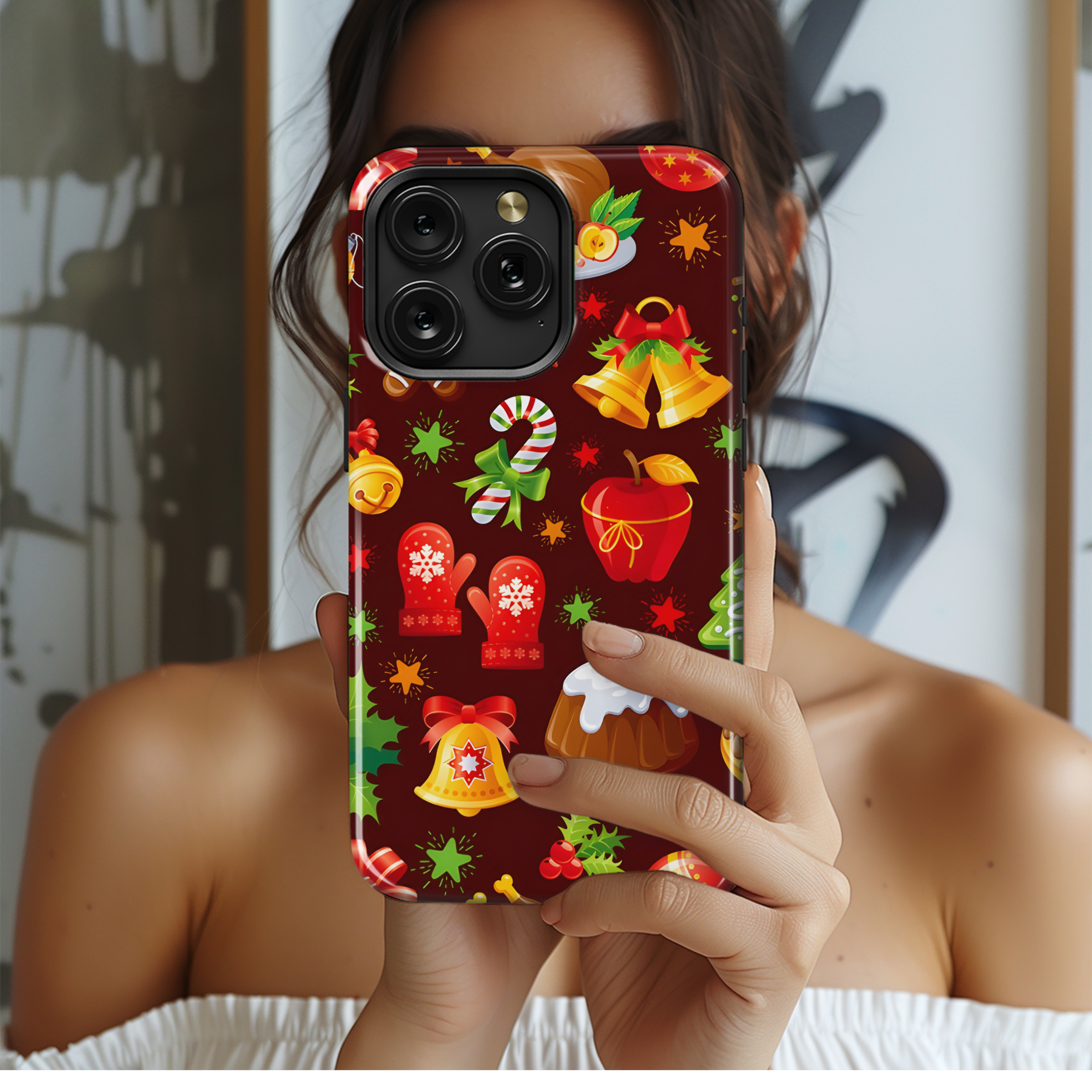 Christmas Food Seamless Phone Case iPhone Samsung Cover Pixel 2115