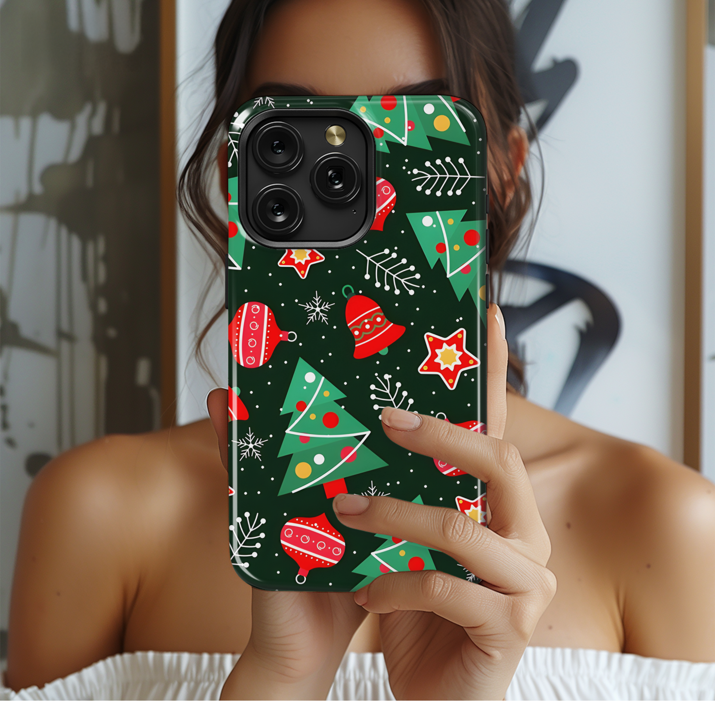 Christmas Pattern Phone Case iPhone Samsung Cover Pixel 2160