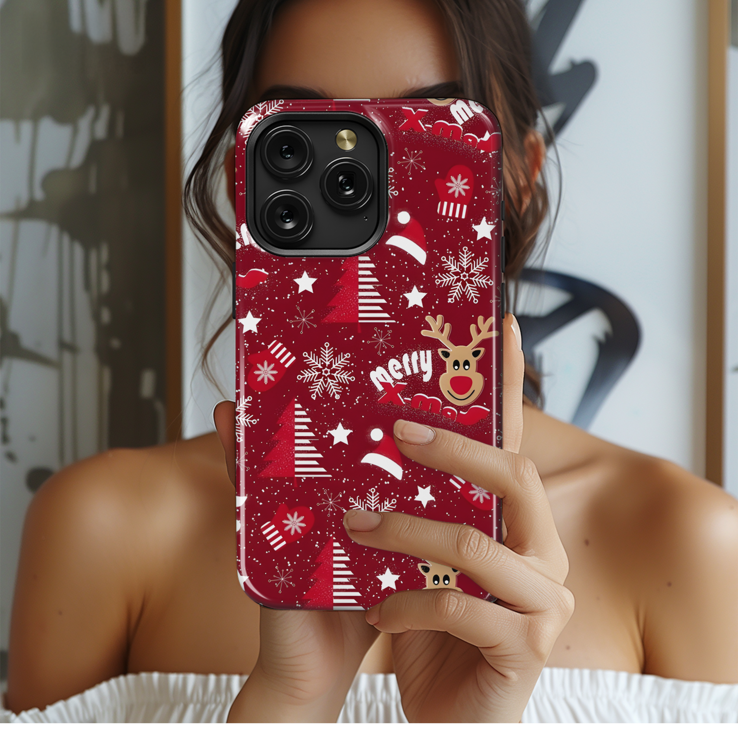 Christmas Pattern Phone Case iPhone Samsung Cover Pixel 2319