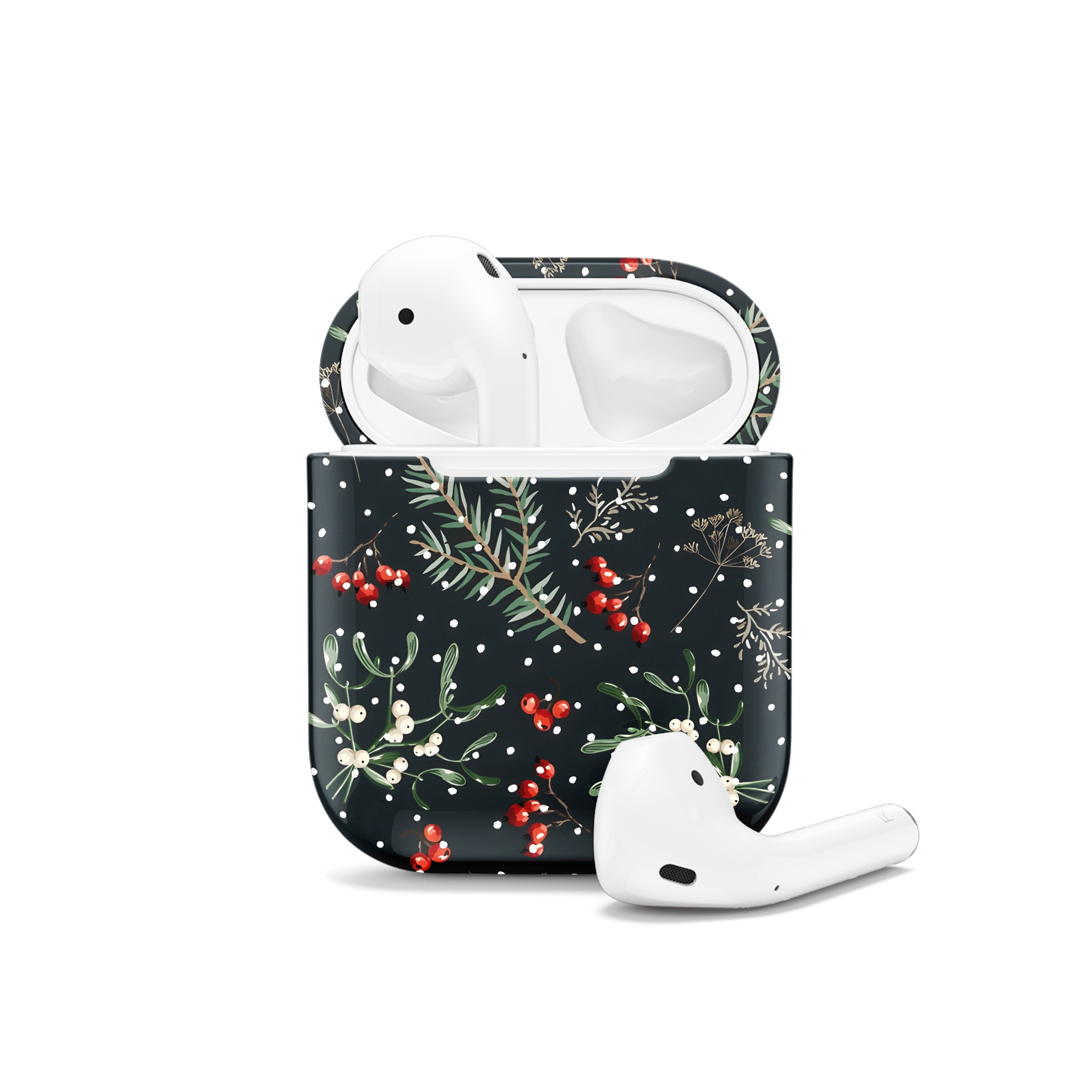 Christmas Seamless Pattern Mistletoe AirPods Case AirPods Pro AirPods Pro 2 AirPods 3 AirPods 2 Glossy 2120