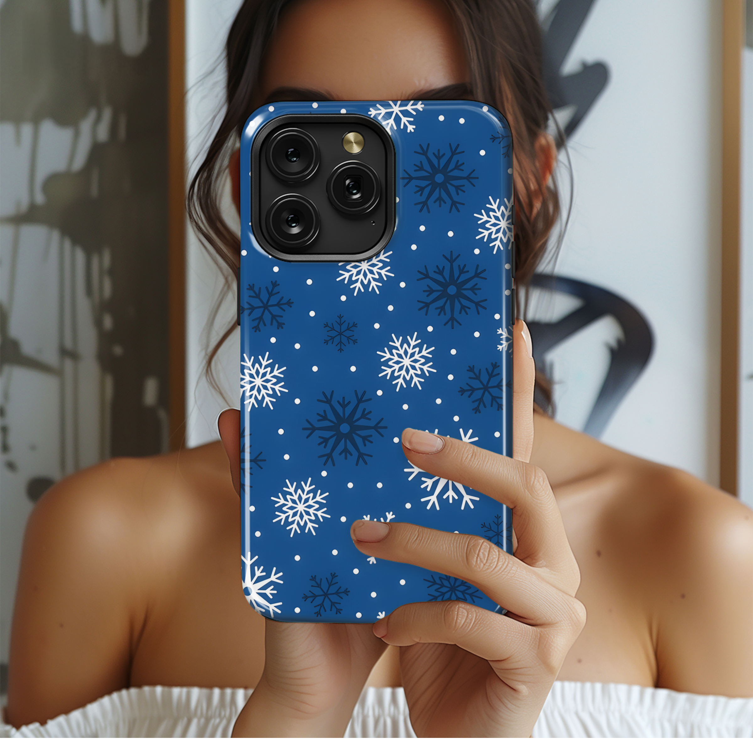 Christmas Snowflakes Phone Case iPhone Samsung Cover Pixel 2787