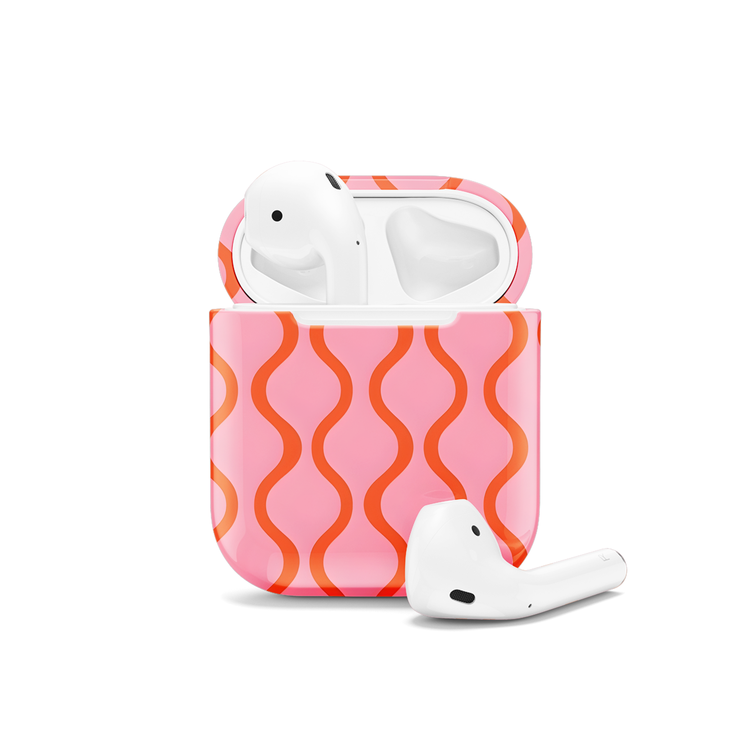 Circus Pattern Wavy AirPods Case AirPods Pro AirPods Pro 2 AirPods 3 AirPods 2 Glossy 2375