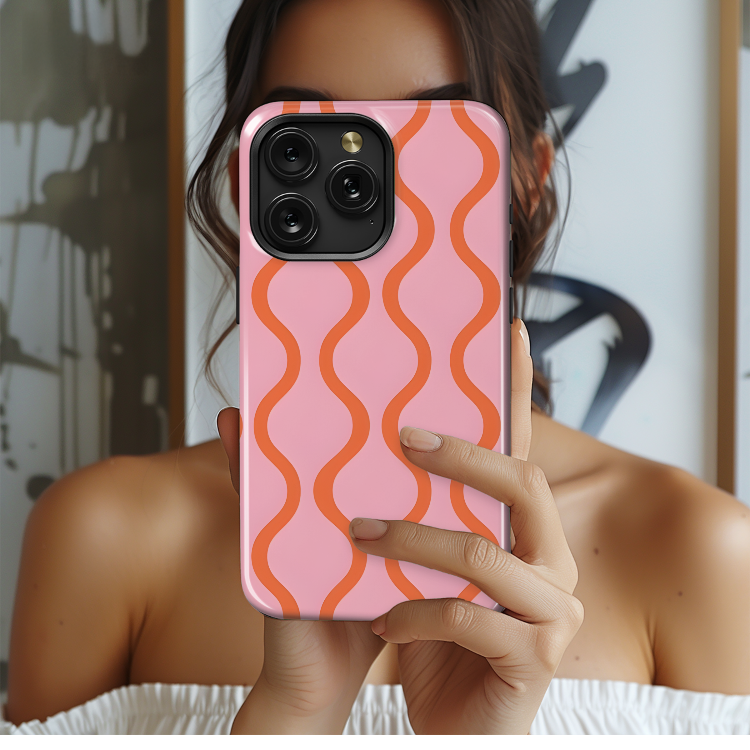 Circus Pattern Wavy Phone Case iPhone Samsung Cover Pixel 2375