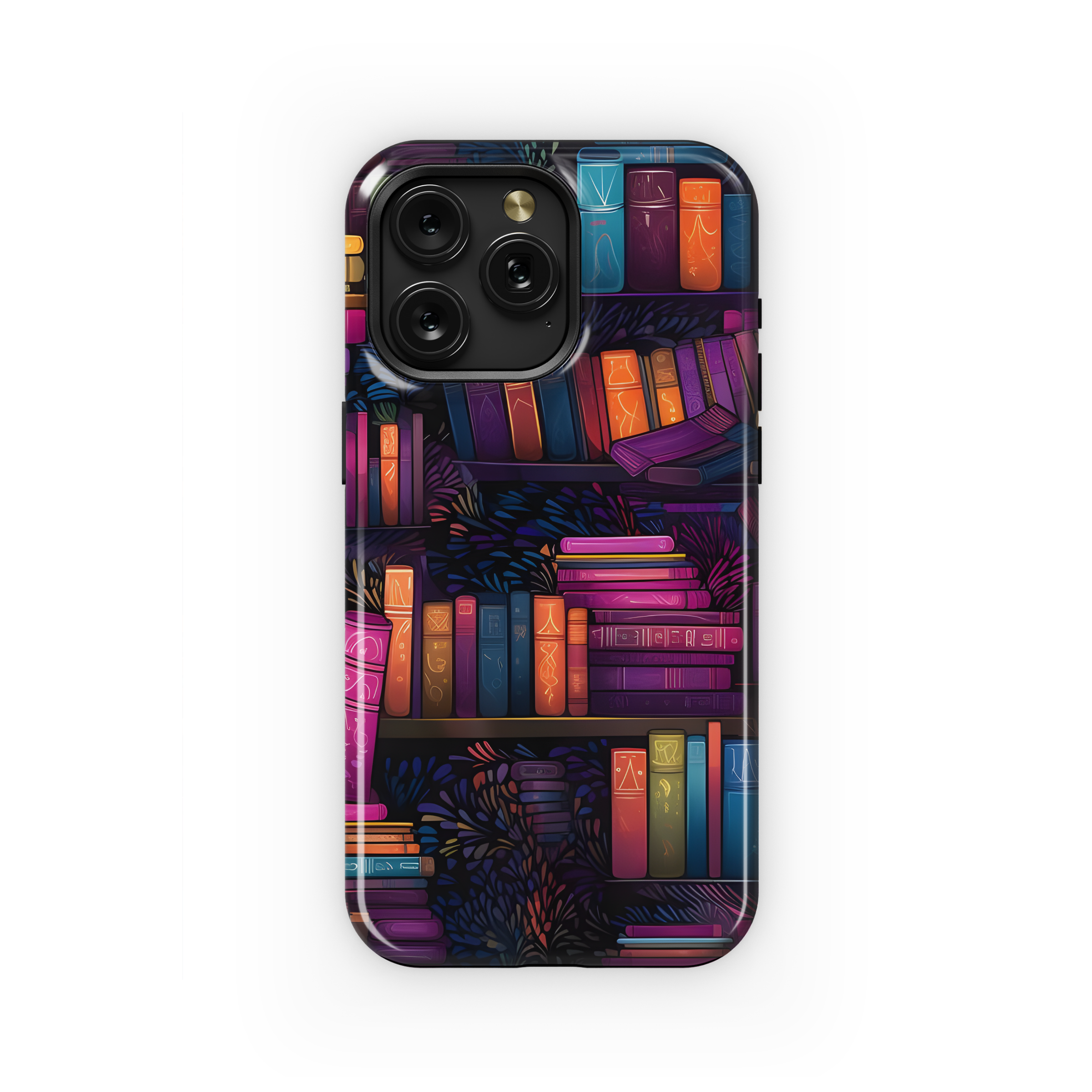 Colorful Bookshelf  Phone Case iPhone Samsung Cover Pixel 3559