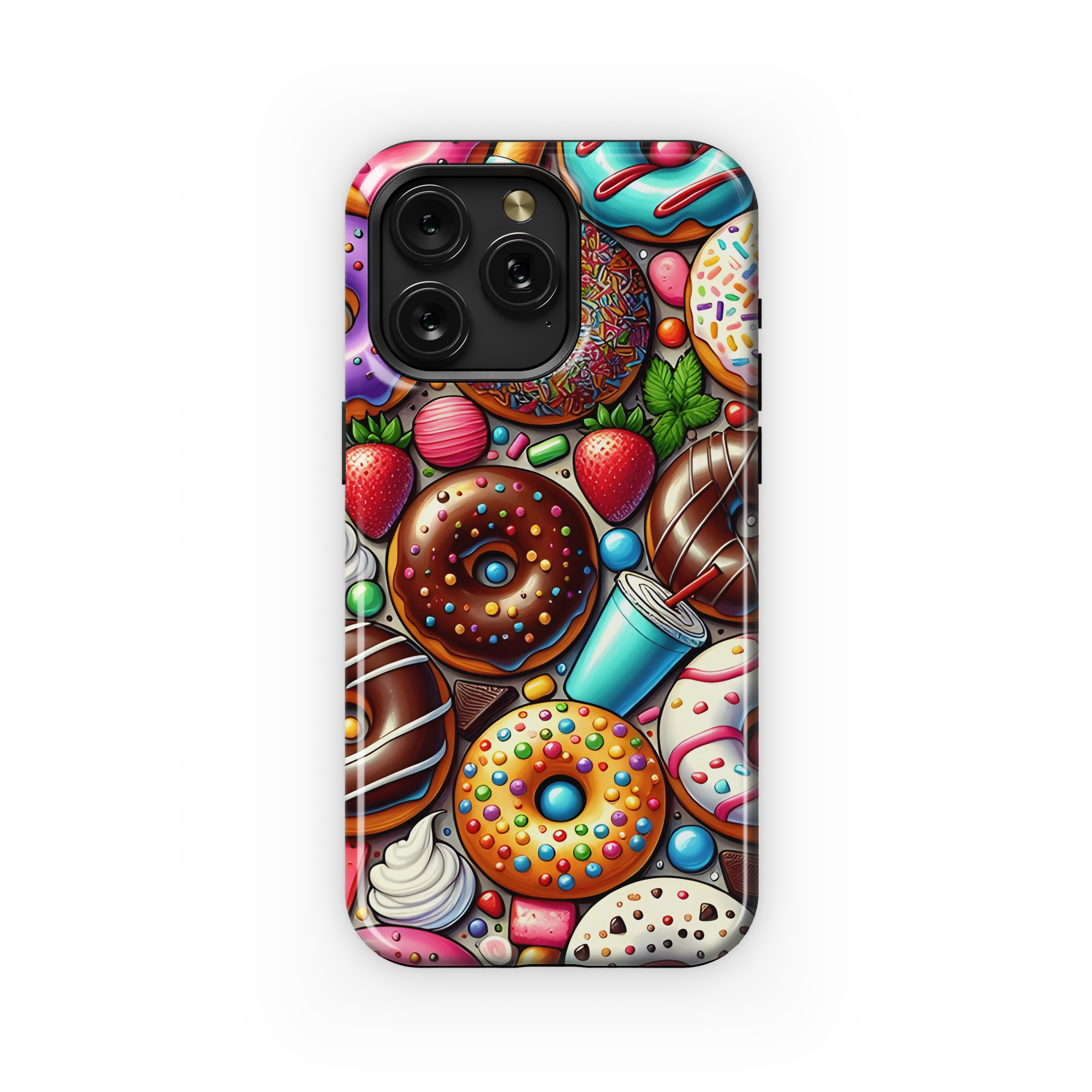 Colorful Donut Phone Case iPhone Samsung Cover Pixel 2883