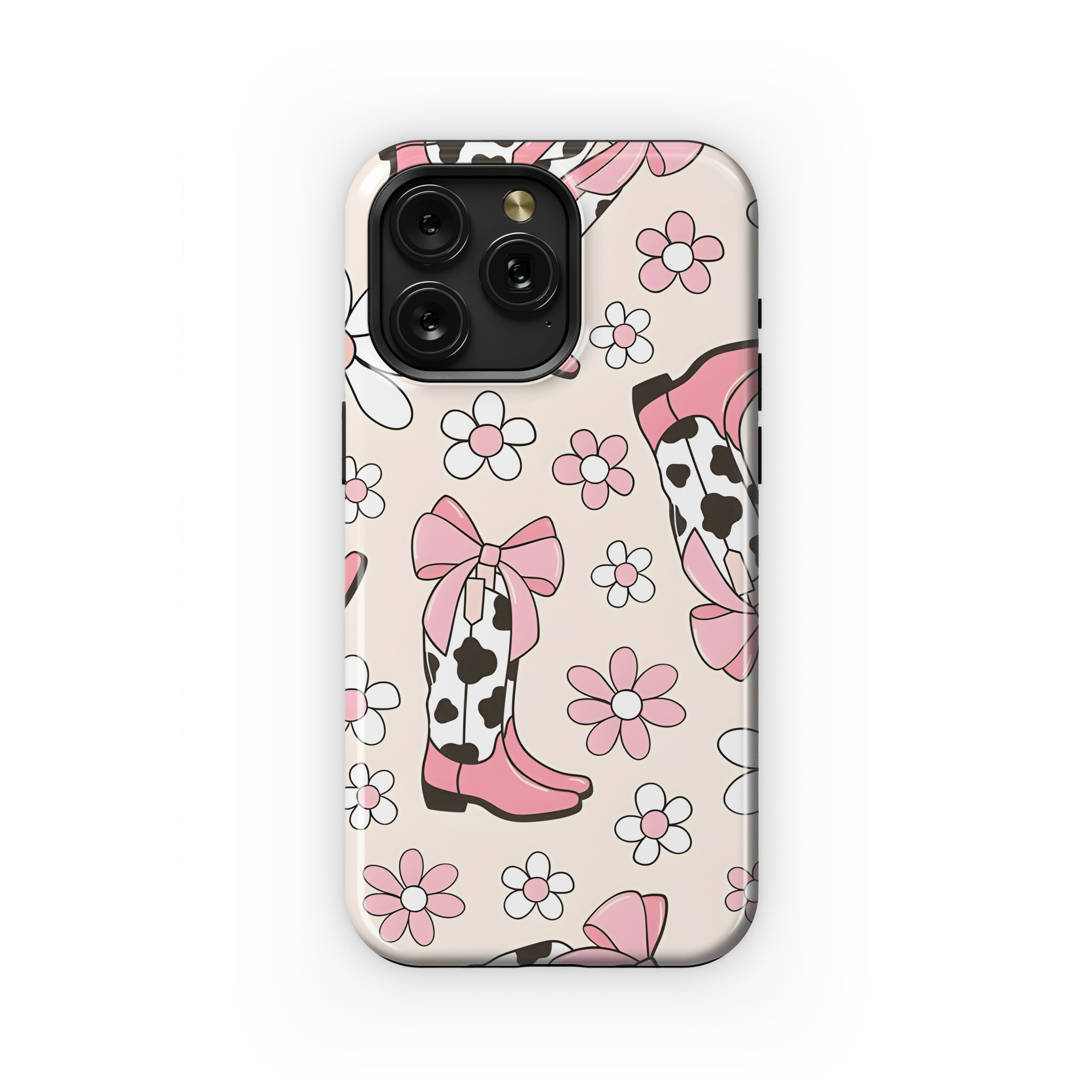 Coquette Cowgirl Boot Floral Retro Phone Case iPhone Samsung Cover Pixel 3200