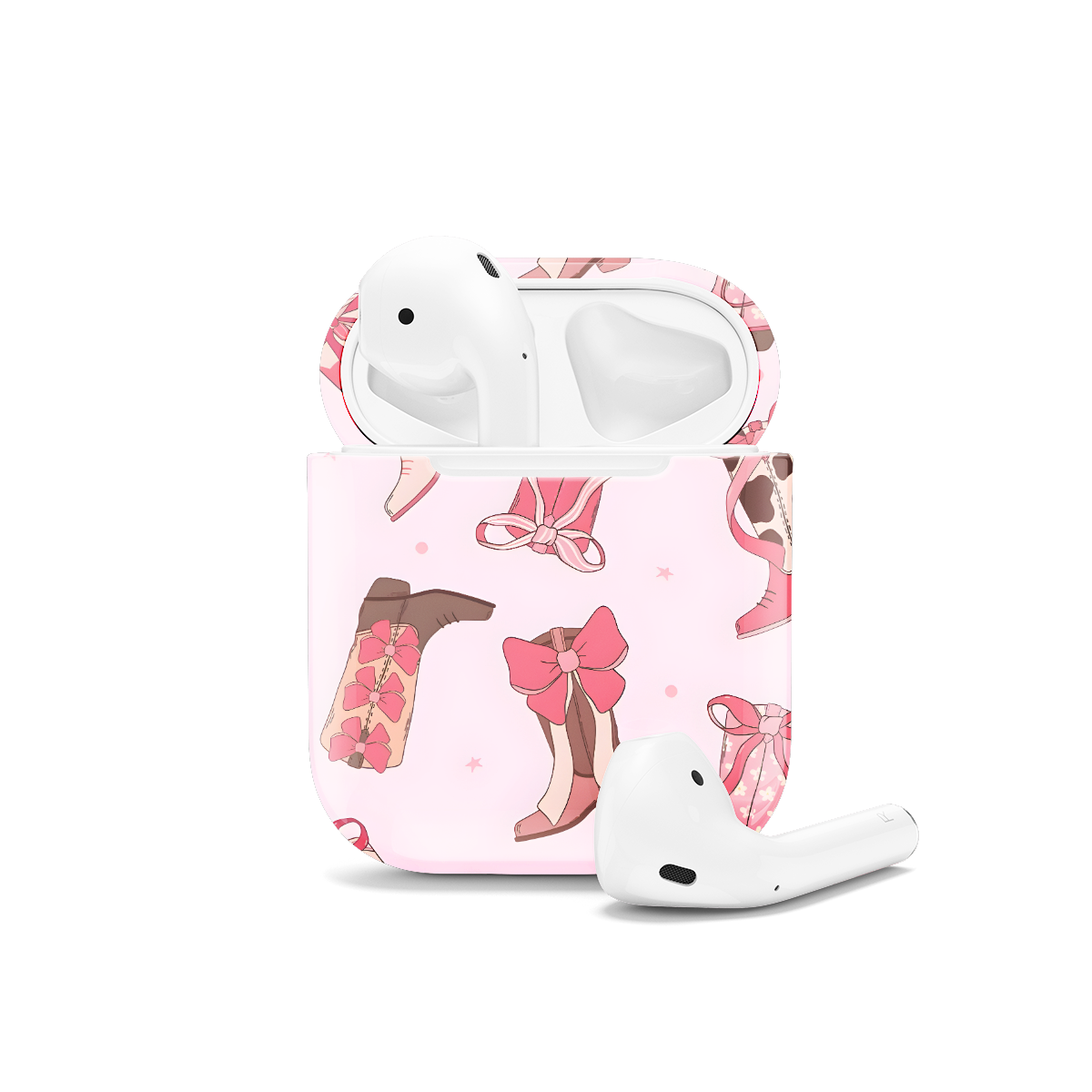 Coquette Cowgirl Bow Girly Cute Pink AirPods Case AirPods Pro AirPods Pro 2 AirPods 3 AirPods 2 Glossy 1524