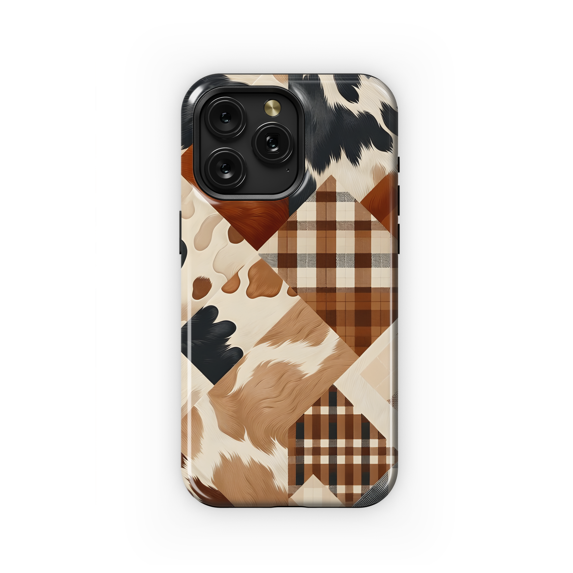 Cowhide Gingham Phone Case iPhone Samsung Cover Pixel 2752