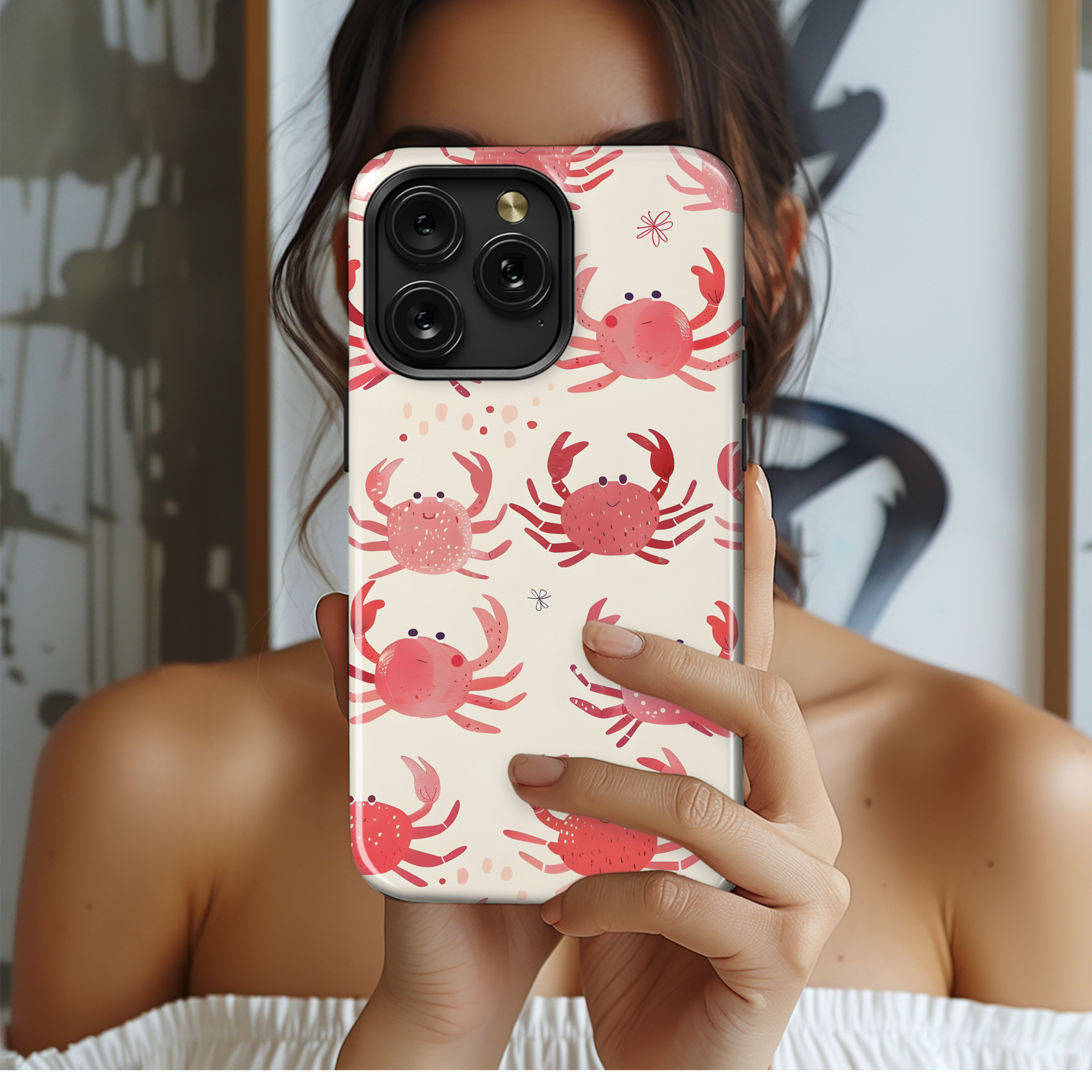 Crabs Pattern Phone Case iPhone Samsung Cover Pixel 2049