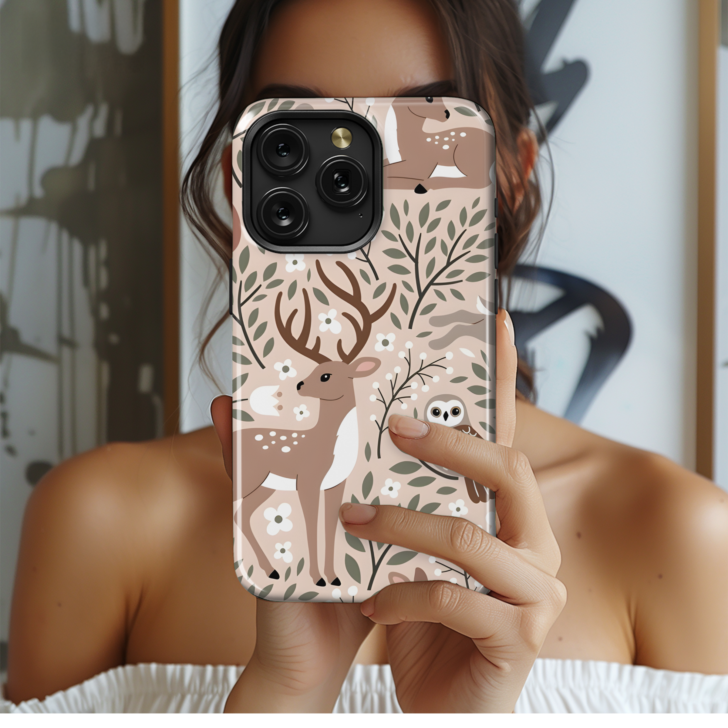 Cute Animal Seamless Pattern Phone Case iPhone Samsung Cover Pixel 2258