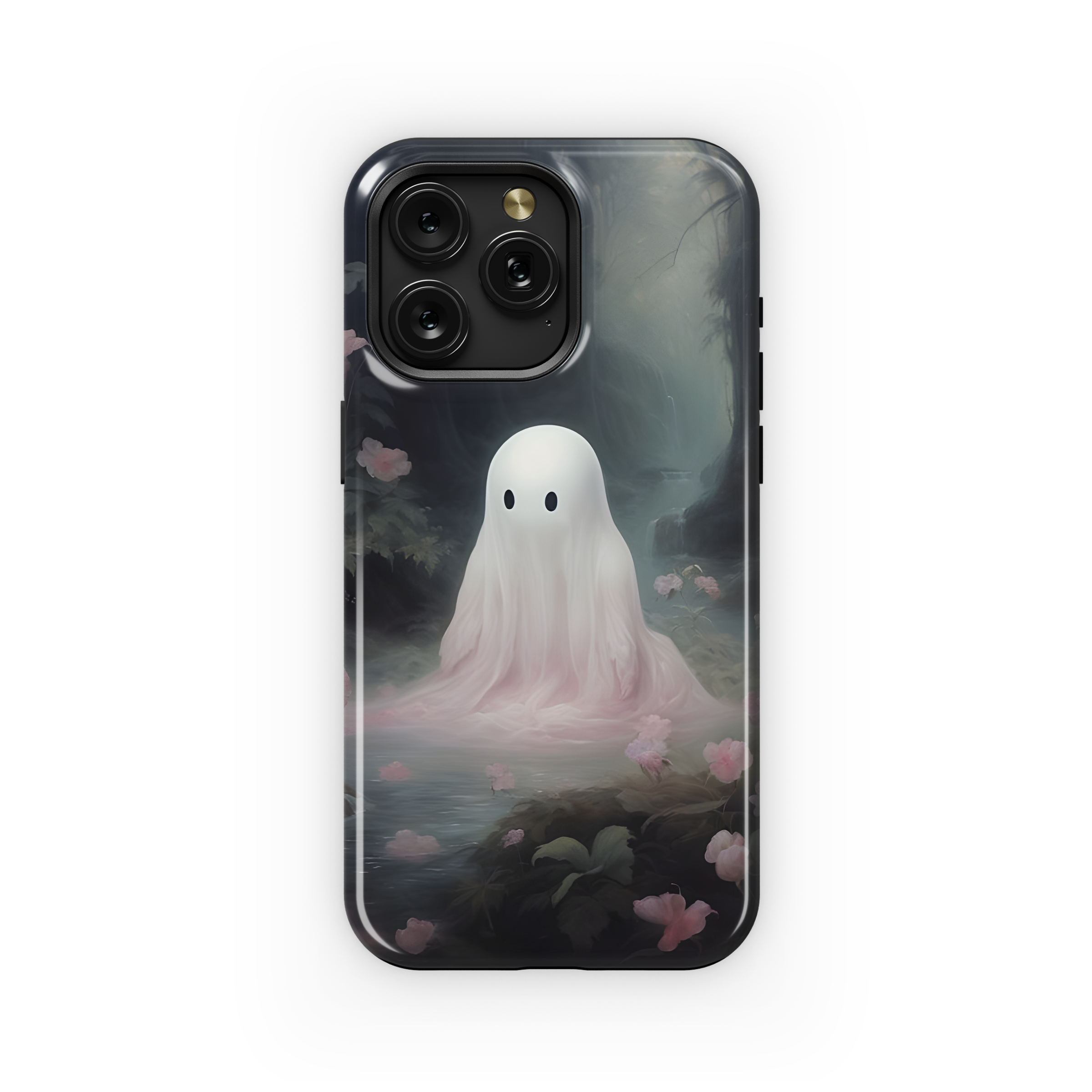 Cute Ghost in Forest Phone Case iPhone Samsung Cover Pixel 2045