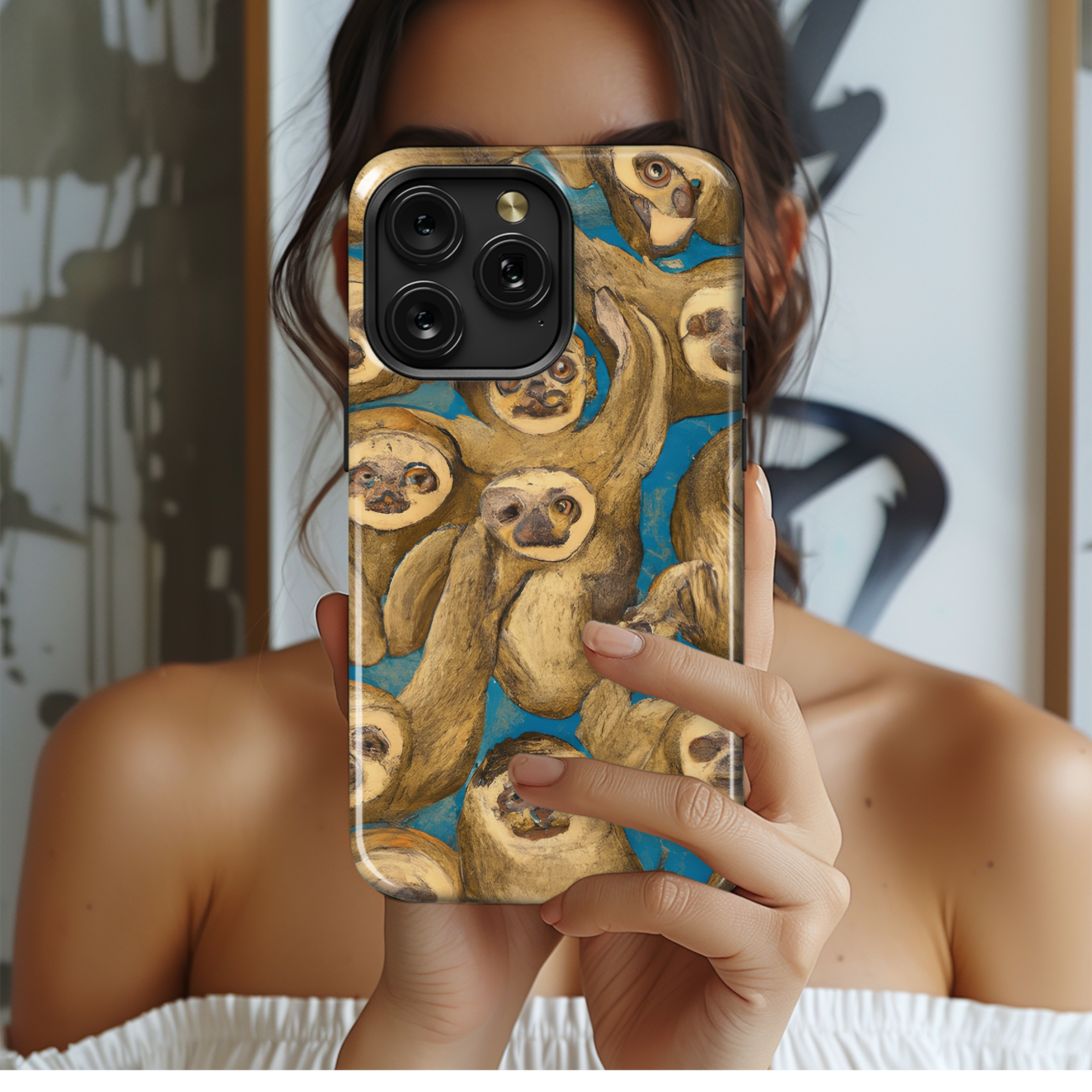 Cute Sloth Phone Case iPhone Samsung Cover Pixel 2919