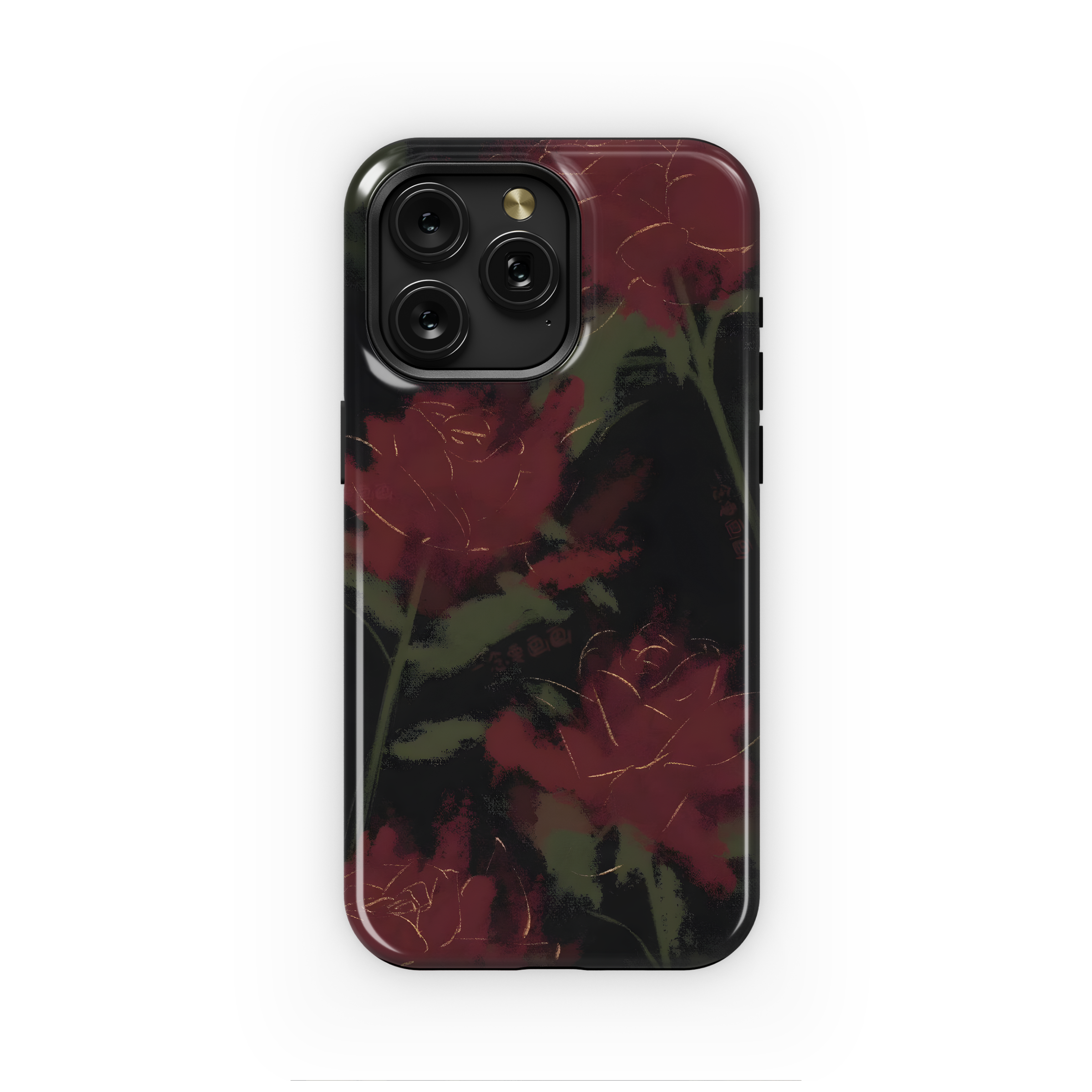 Dark Gothic Red Flowers Phone Case iPhone Samsung Cover Pixel 1952