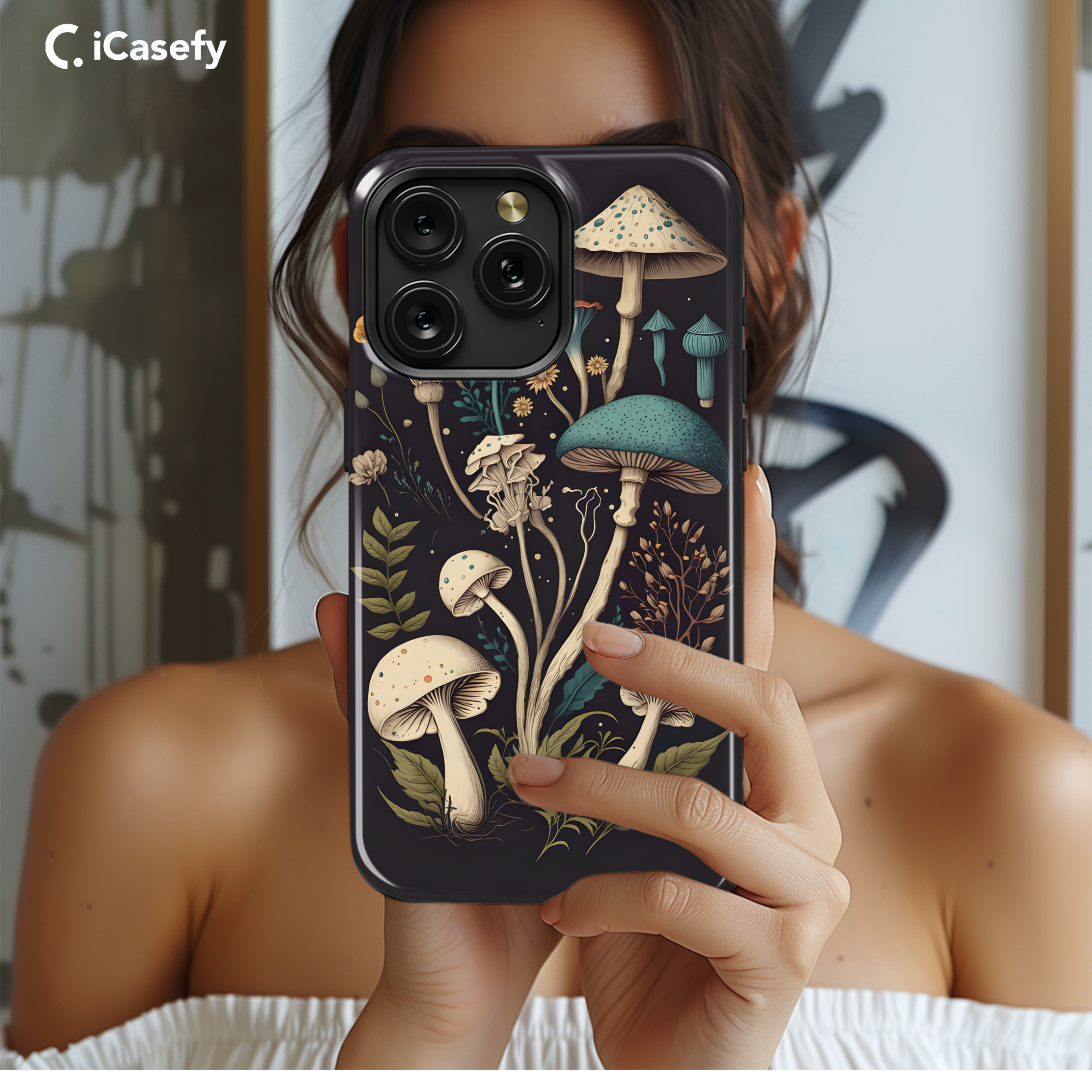 Dark Mushroom Art Phone Case iPhone Samsung Cover Pixel 1935