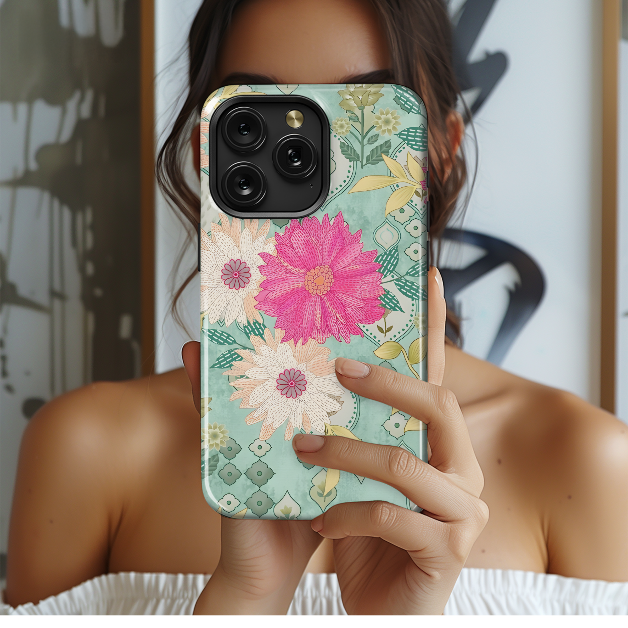 Digital Seamless Floral Phone Case iPhone Samsung Cover Pixel 2355