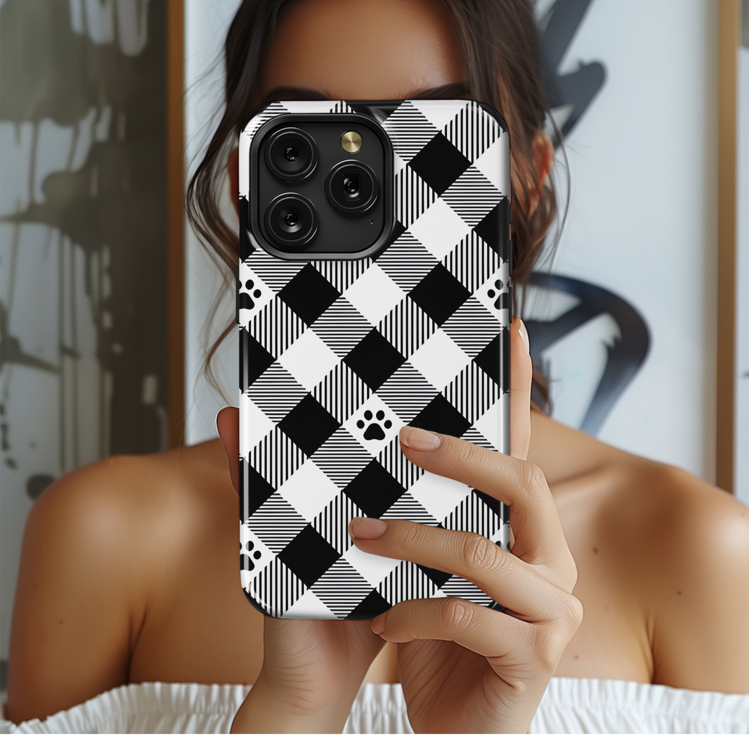 Dog Paw Pattern Illustration Phone Case iPhone Samsung Cover Pixel 2185