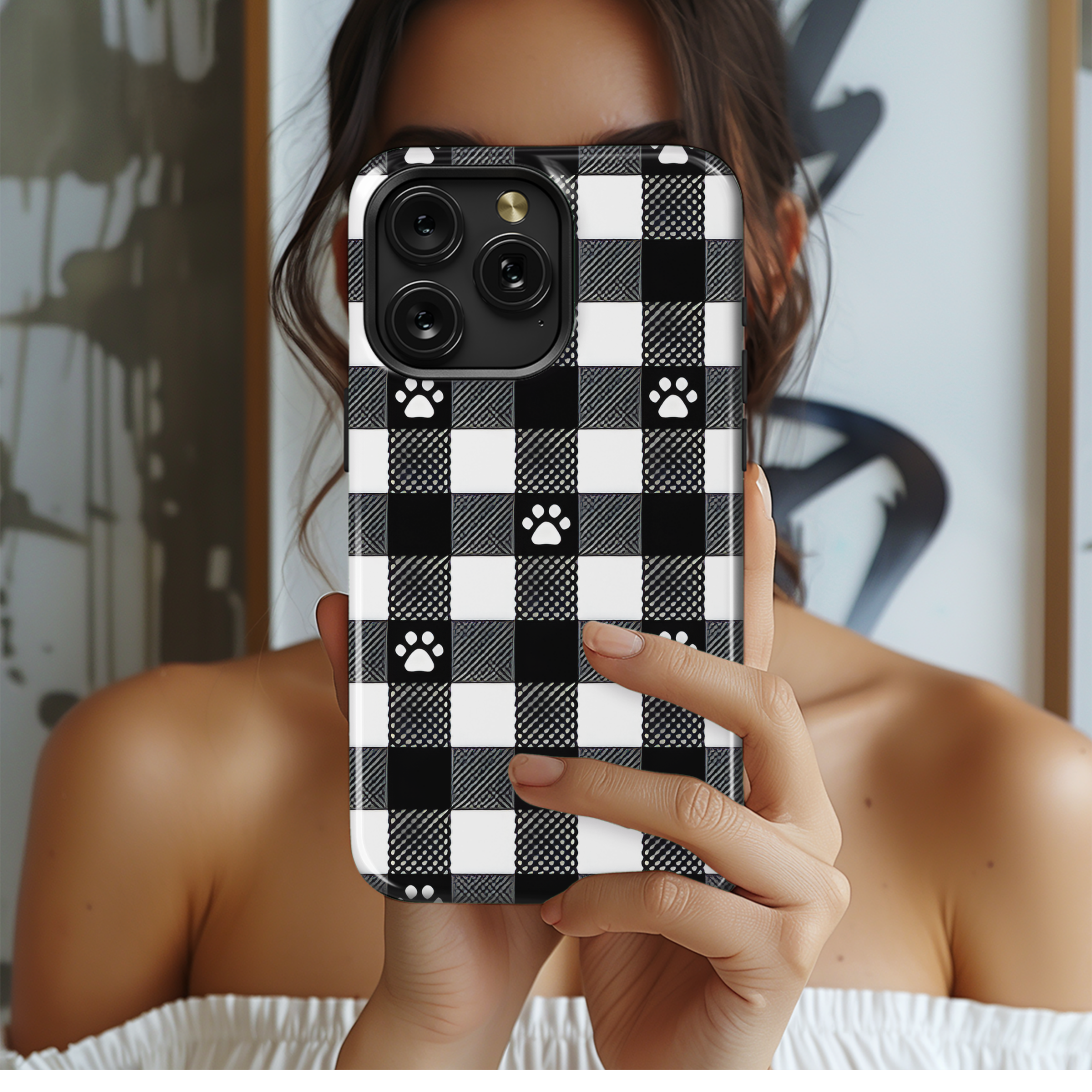 Dog Paw Seamless Pattern Phone Case iPhone Samsung Cover Pixel 2184