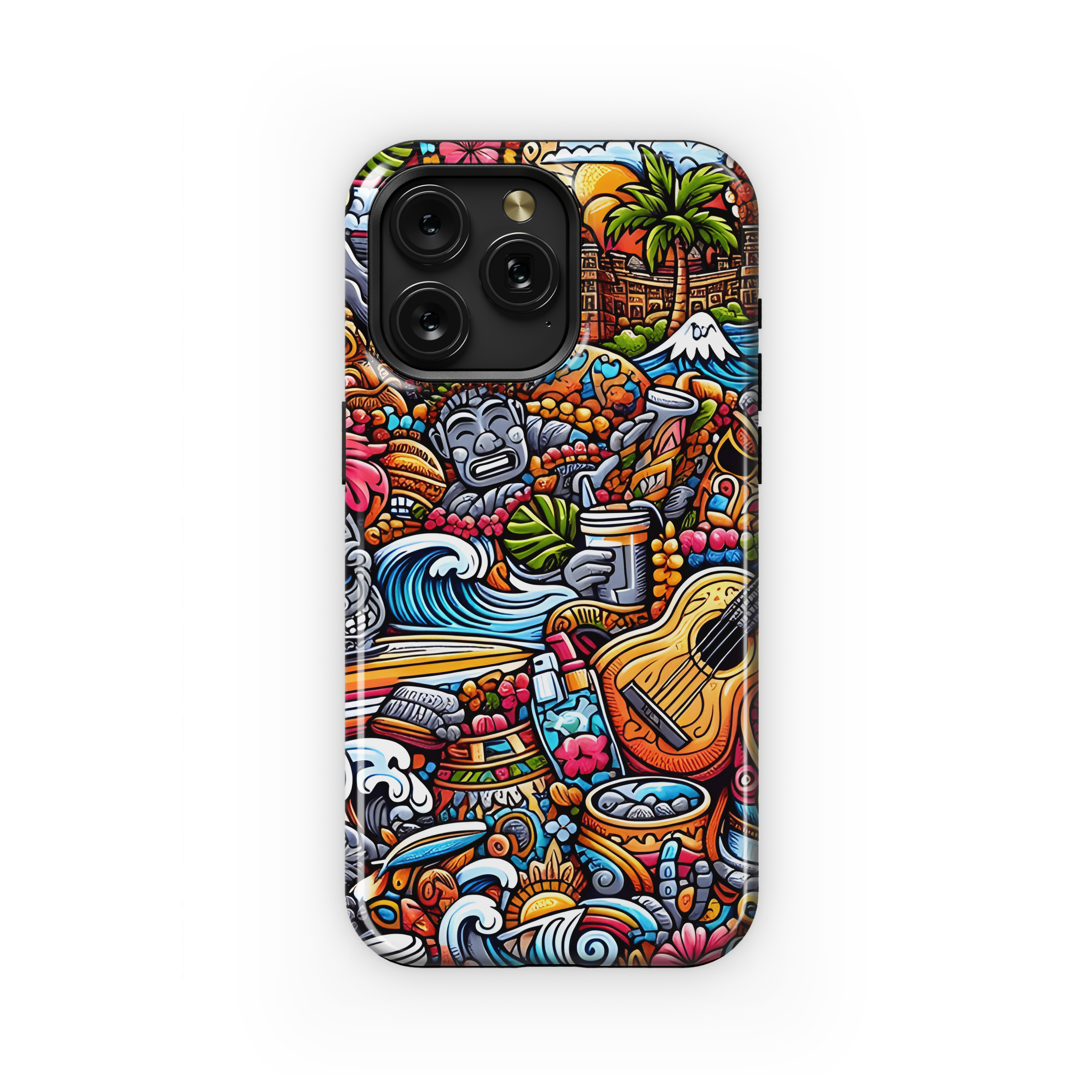 Doodle Hawaii Phone Case iPhone Samsung Cover Pixel 2887