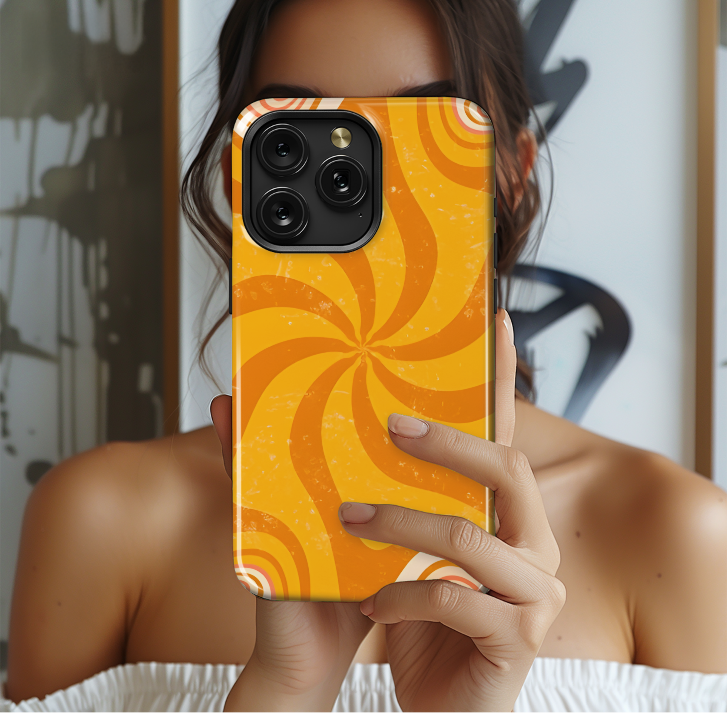 Dynamic Retro Summer Yellow Red Phone Case iPhone Samsung Cover Pixel 2531