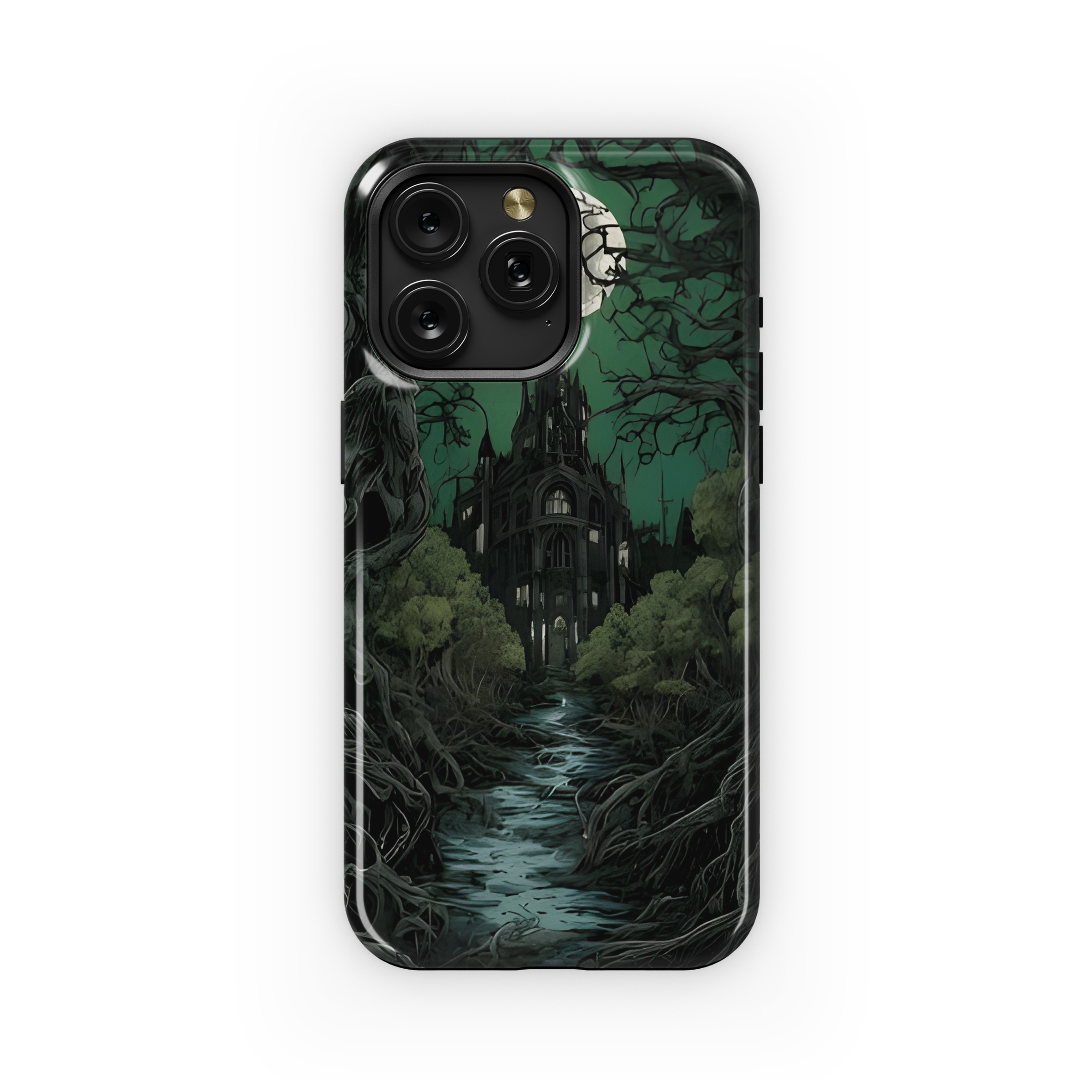 Eldritch Gothic Castle Horror Night Forest Phone Case iPhone Samsung Cover Pixel 1806