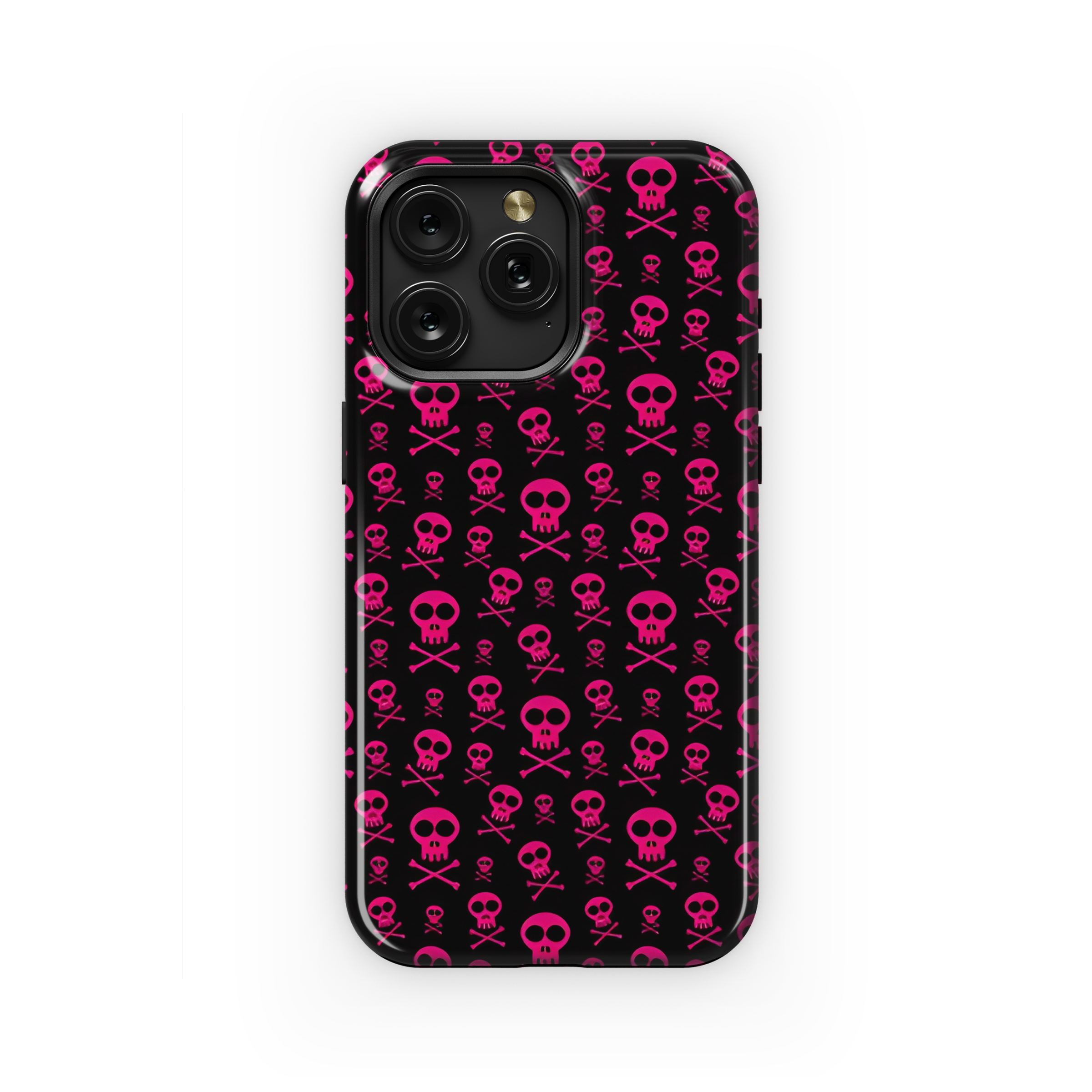 Emo Pink Skull Phone Case iPhone Samsung Cover Pixel 2553