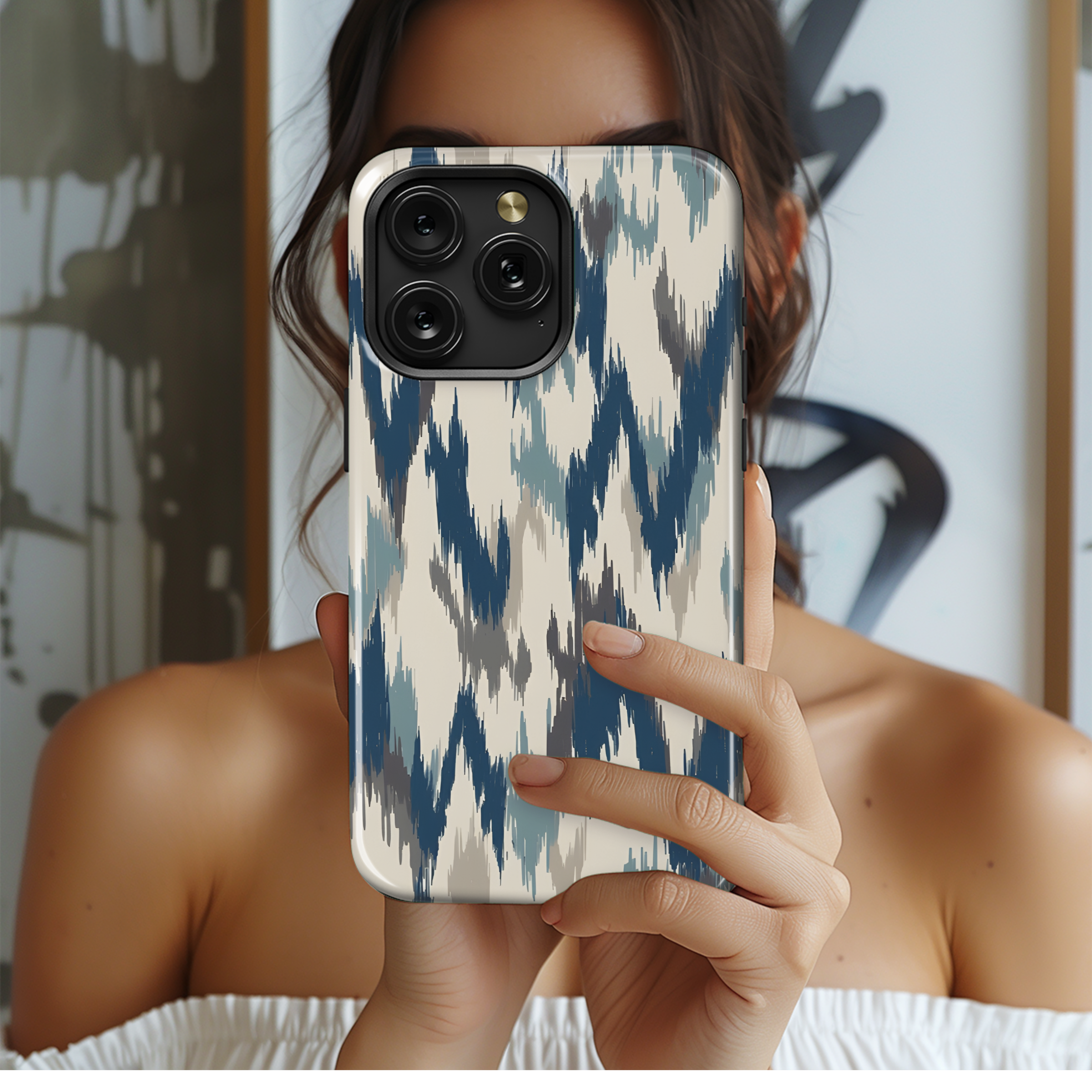 Ethnic Ikat Abstract Phone Case iPhone Samsung Cover Pixel 2465