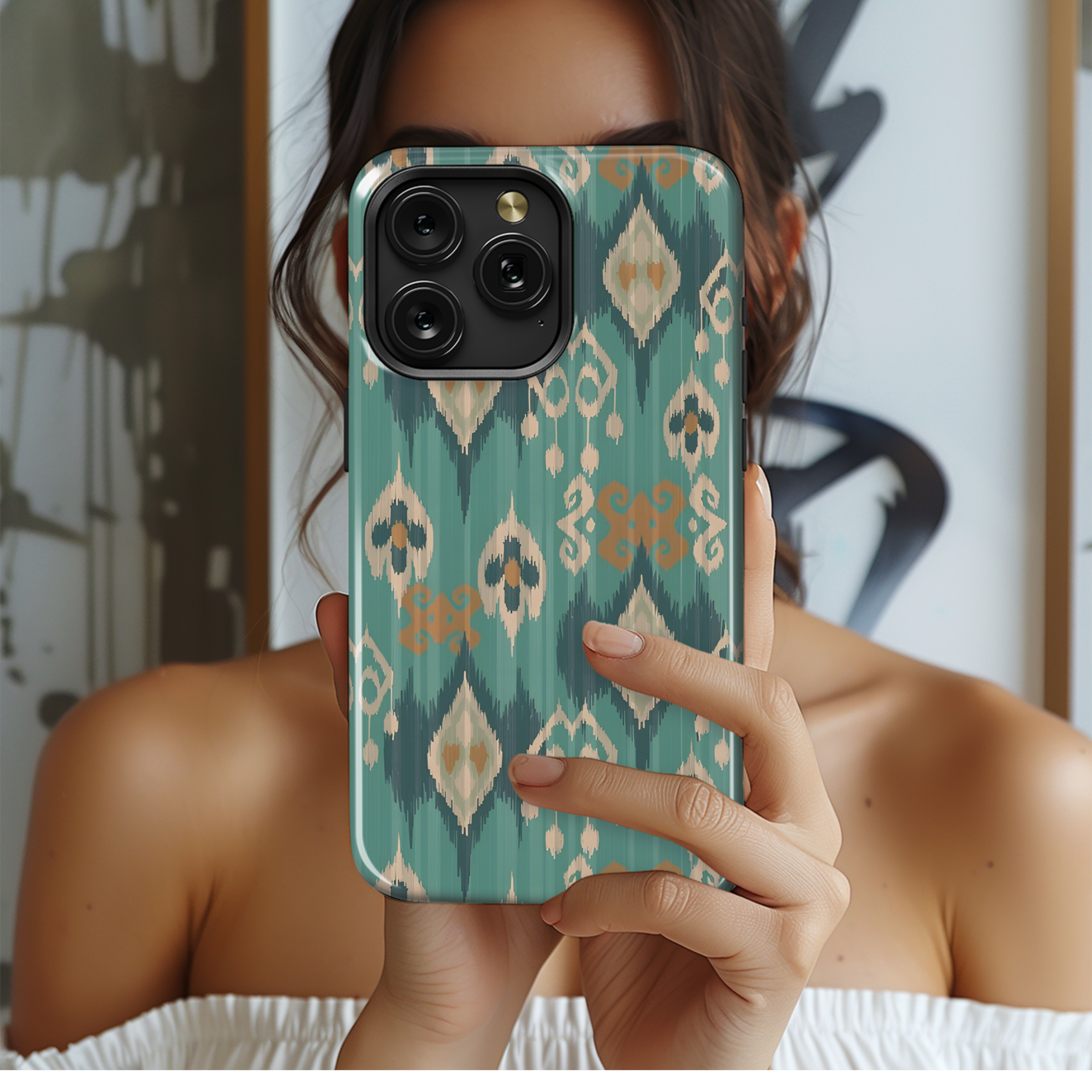 Ethnic Ikat Phone Case iPhone Samsung Cover Pixel 3794