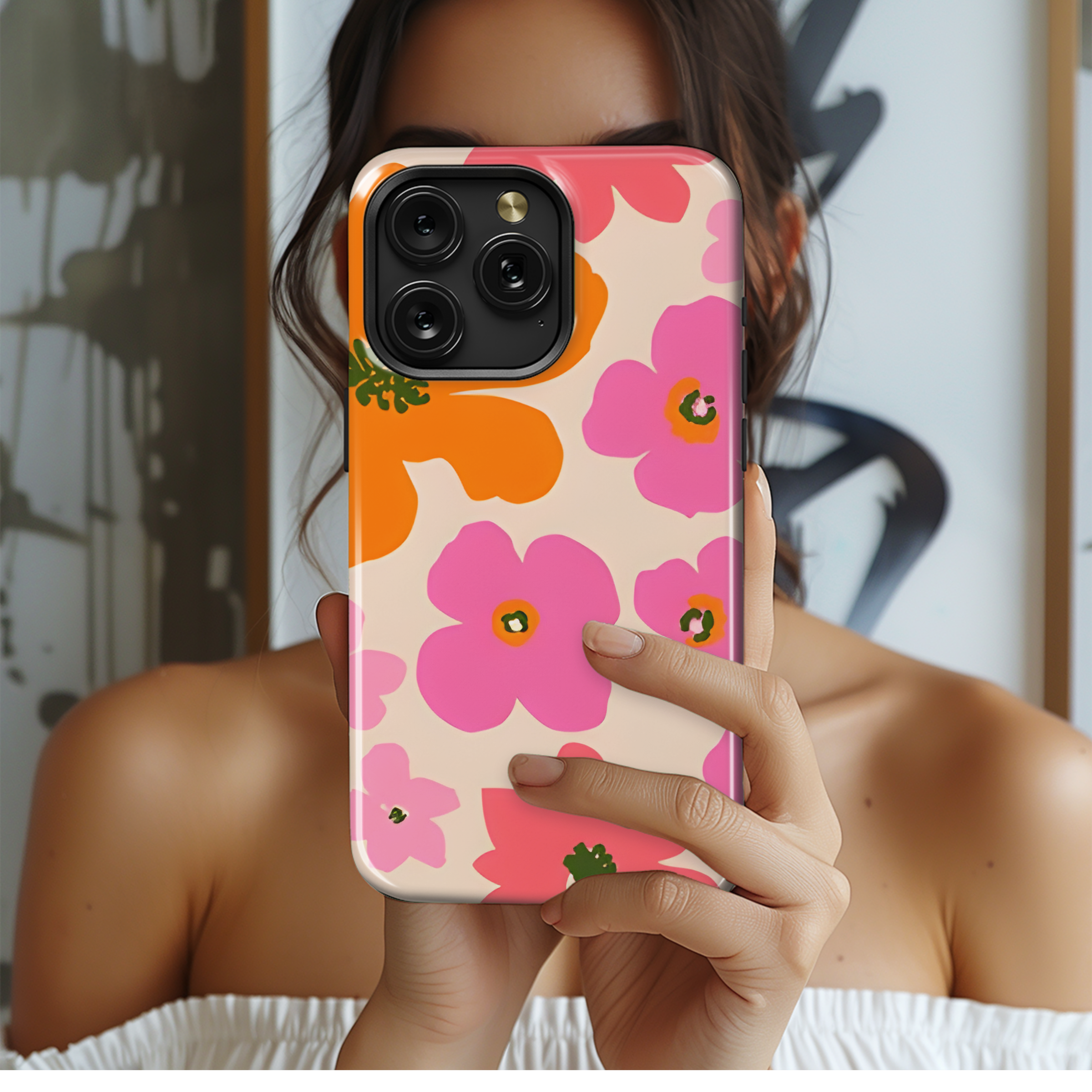 Exotic Hand Drawn Floral Pattern Phone Case iPhone Samsung Cover Pixel 2305